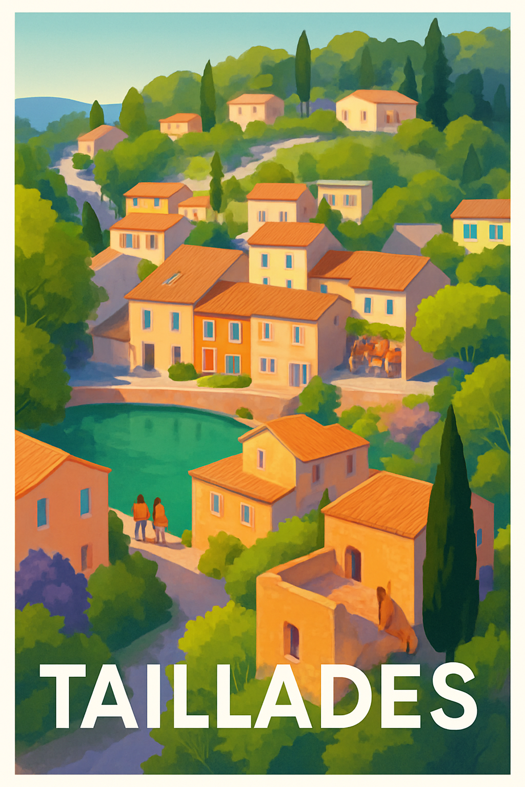 Affiche Taillades — Charme et sérénité provençale · poster d'art de Taillades