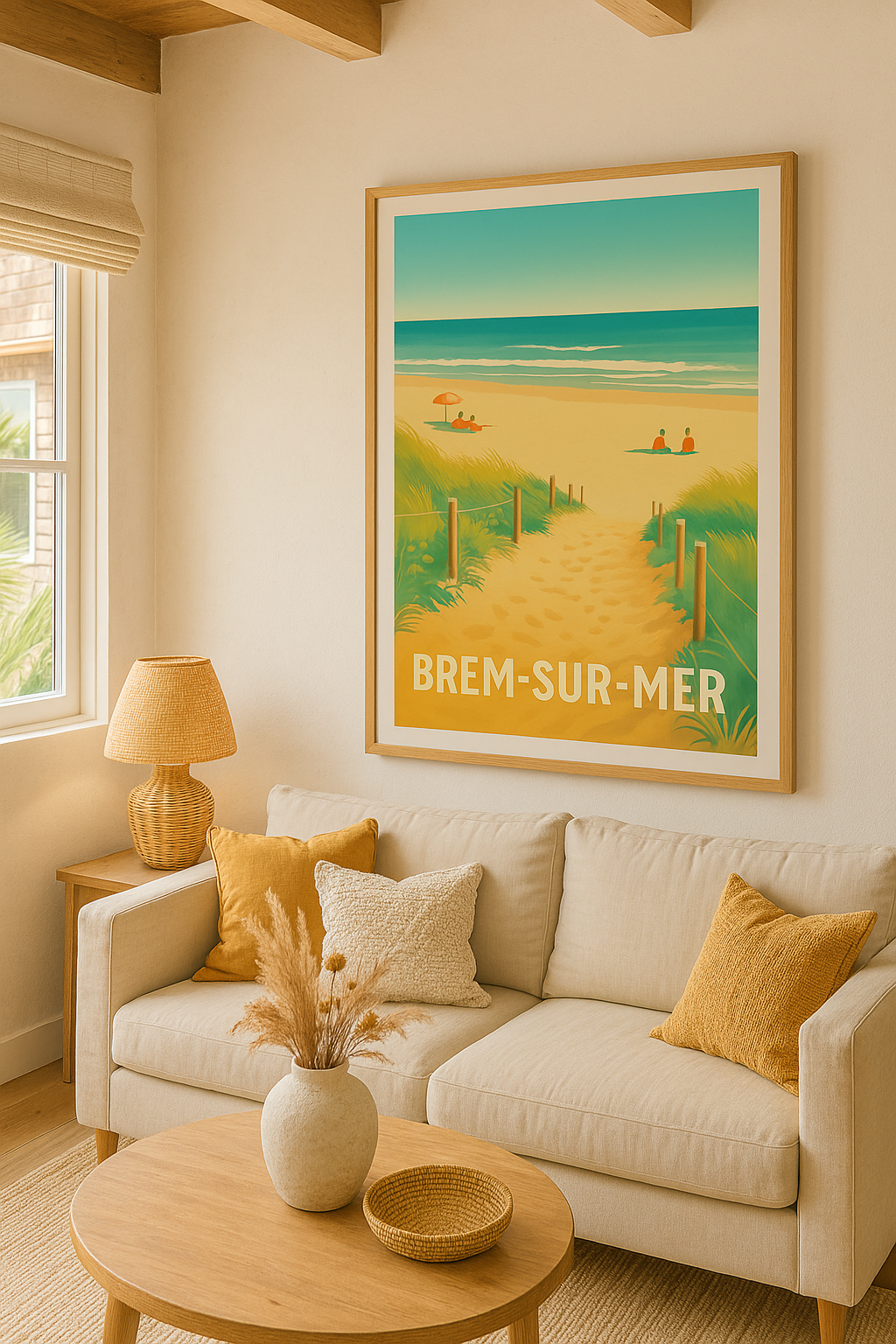 Vendée France Affiche de Brem-sur-Mer - Évasion et douceur balnéaire