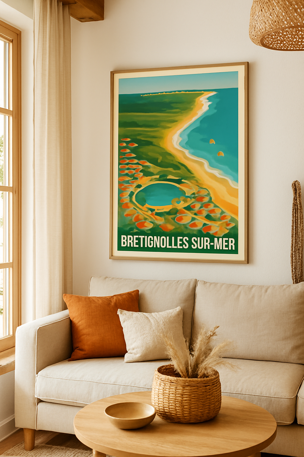 Vendée France Affiche de Bretignolles-sur-Mer - Charme Côte Atlantique