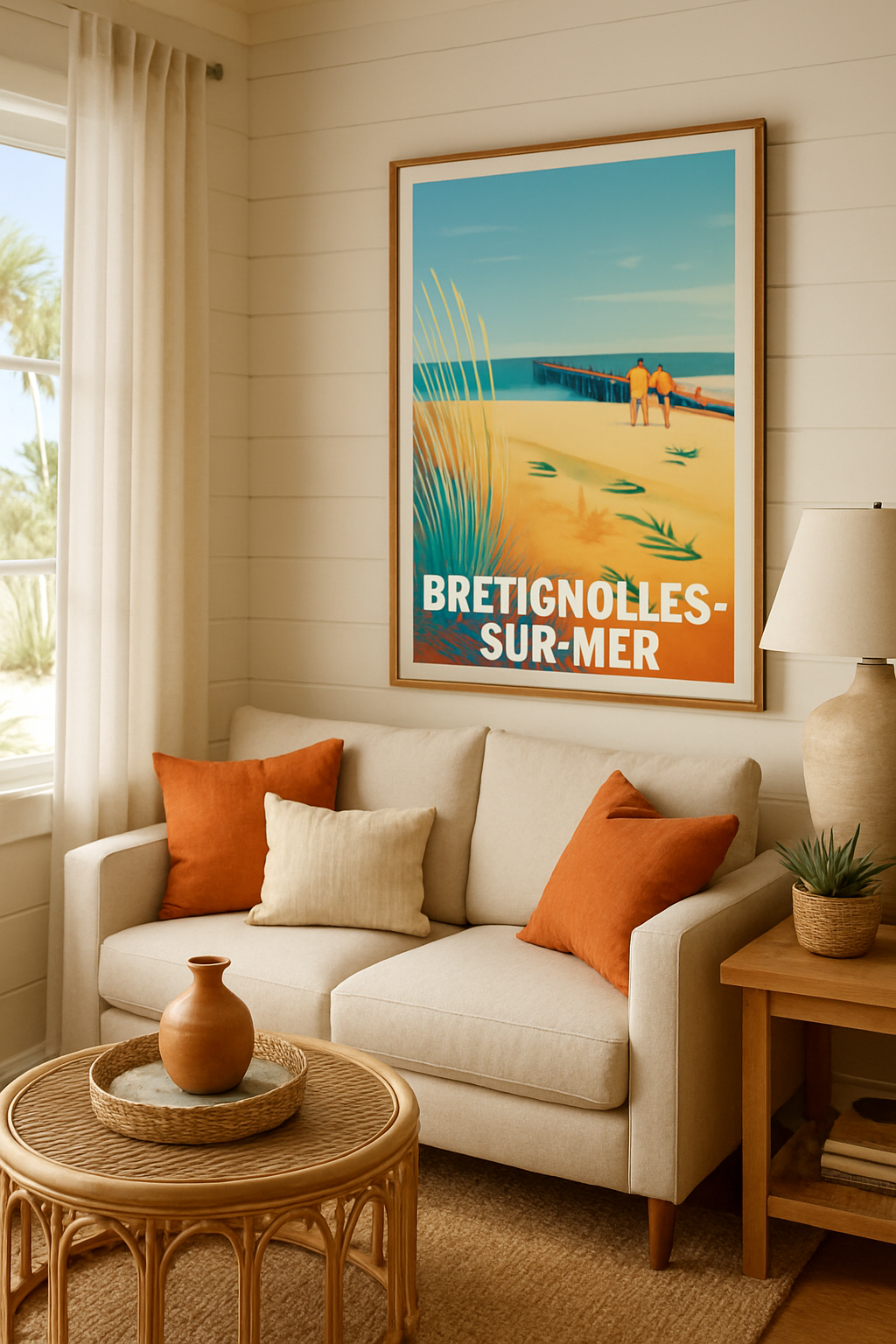 Affiche Bretignolles-sur-Mer — Douceur et sérénité au bord de l'océan · poster d'art de Bretignolles-sur-Mer