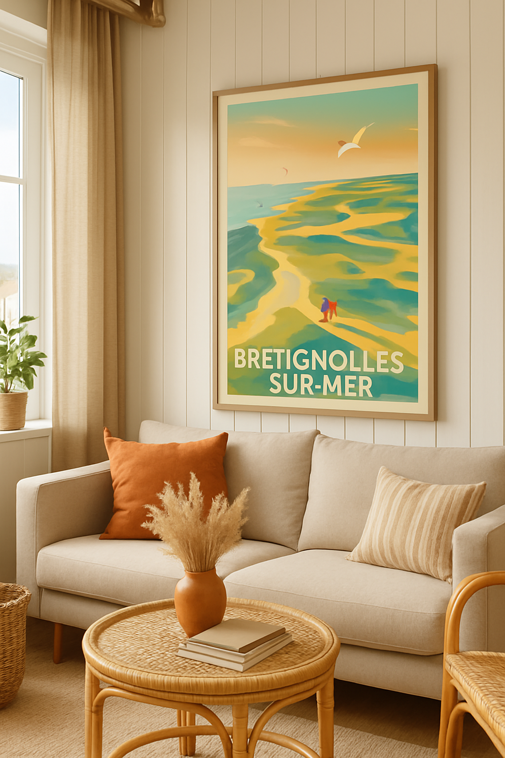Vendée France Affiche de Bretignolles-sur-Mer - Évasion et douceur sur la côte vendéenne