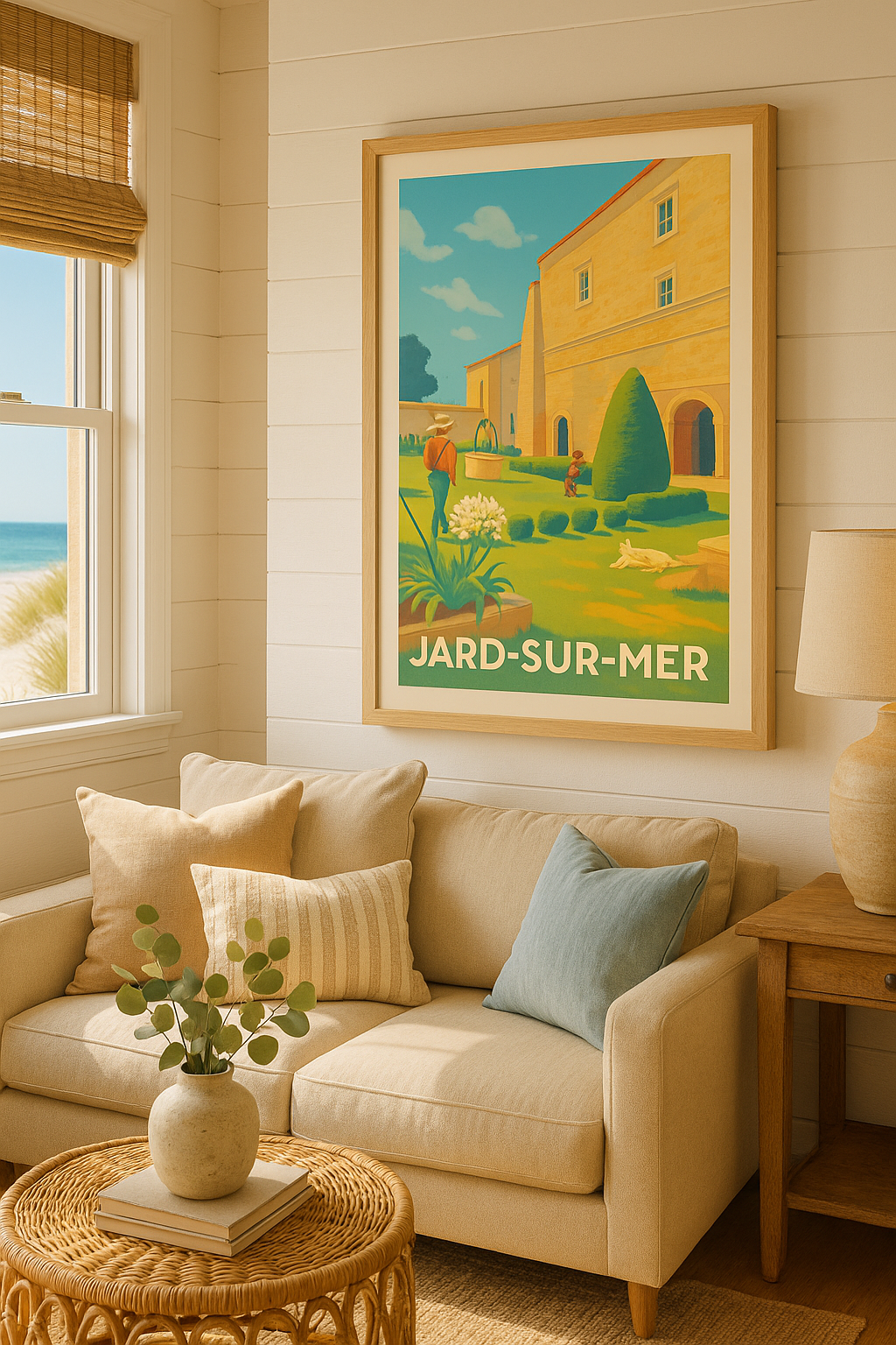 Vendée France Affiche de Jard-sur-Mer - Charme et douceur d'un jardin ensoleillé