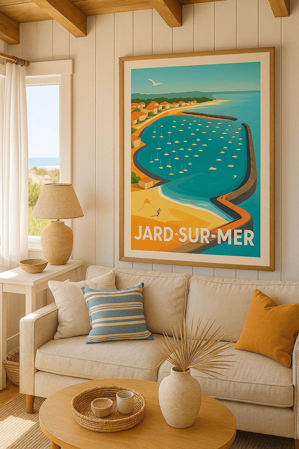 Vendée France Affiche de Jard-sur-Mer - L'élégance côtière ensoleillée