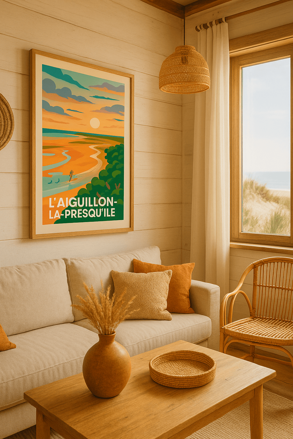 Affiche L'Aiguillon-la-Presqu'île — Évasion nature et douceur de vivre · poster d'art de L'Aiguillon-la-Presqu'île