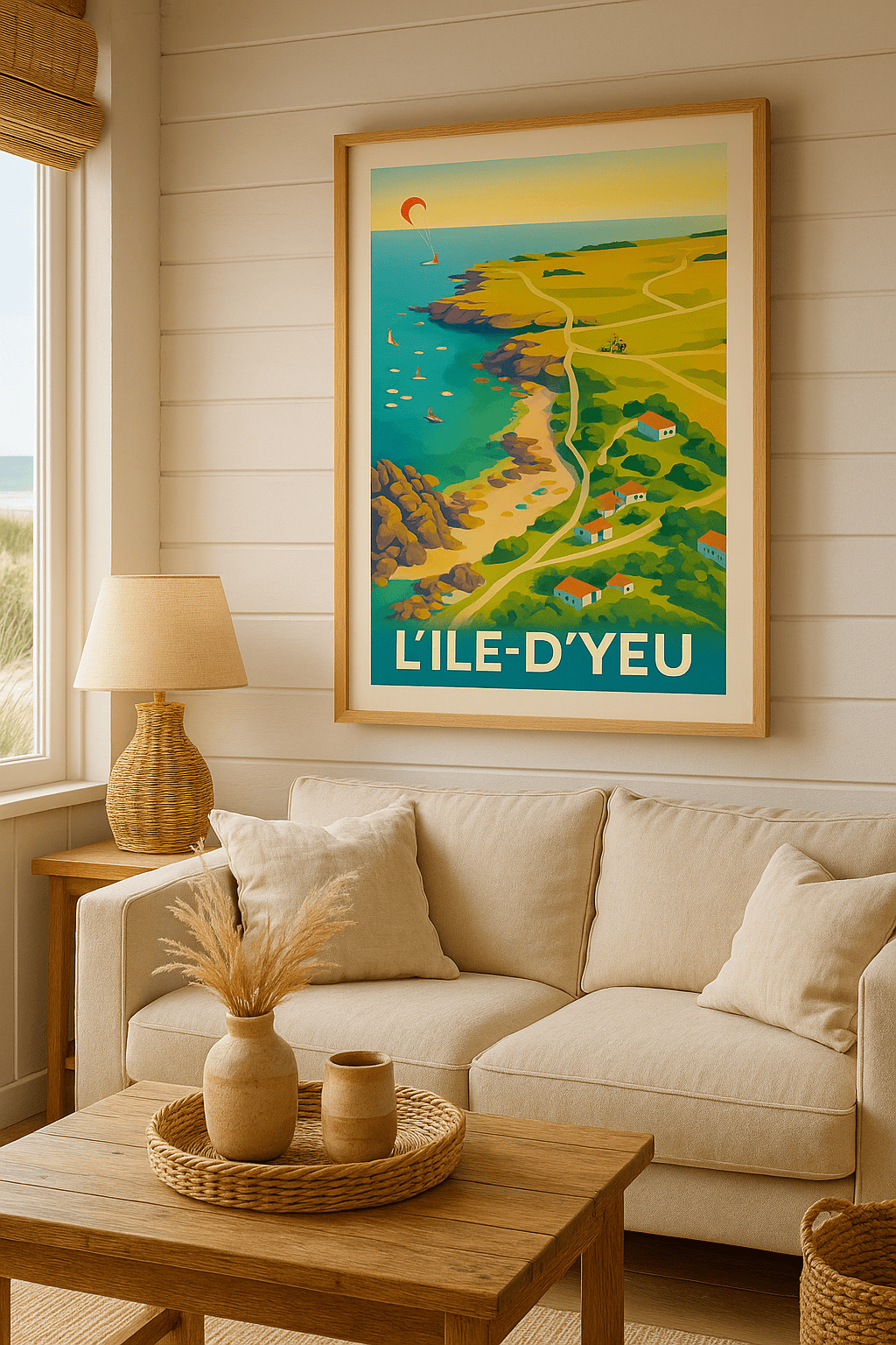 Vendée France Affiche de L'Île-d'Yeu - Évasion nature sur la côte vendéenne
