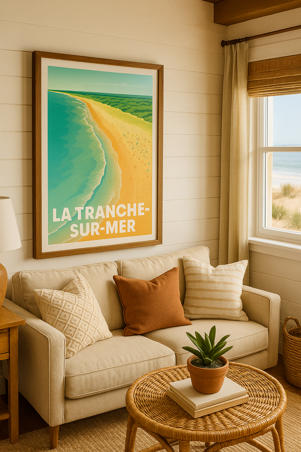 Vendée France Affiche de La Tranche-sur-Mer - Évasion balnéaire ensoleillée