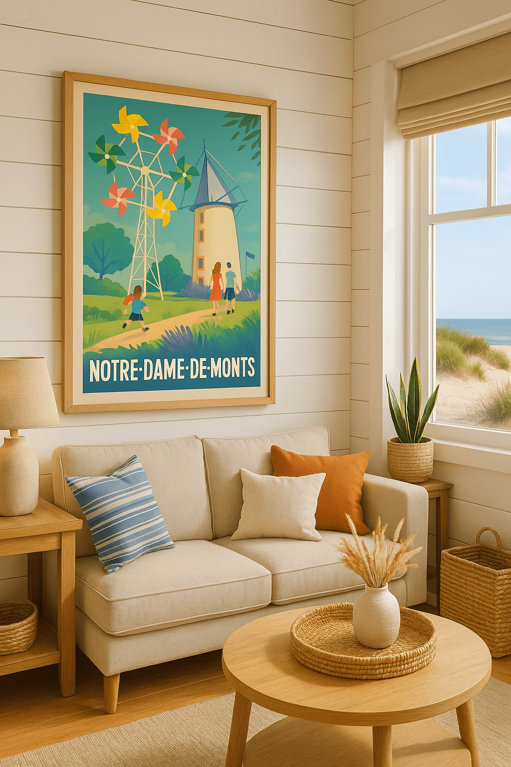 Affiche Notre-Dame-de-Monts — Charme et douceur de la Vendée · poster d'art de Notre-Dame-de-Monts