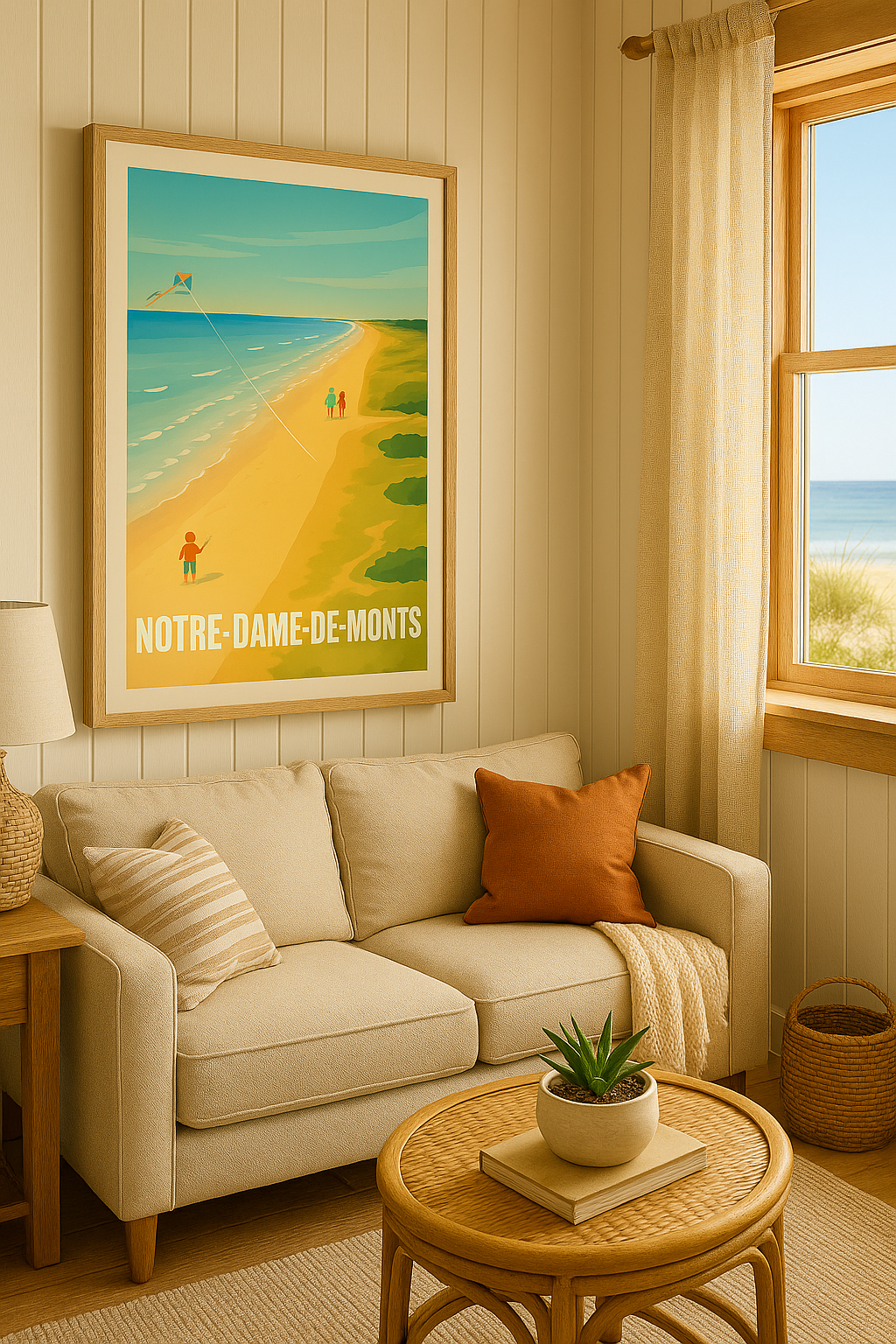 Vendée France Affiche de Notre-Dame-de-Monts - Évasion en bord de mer