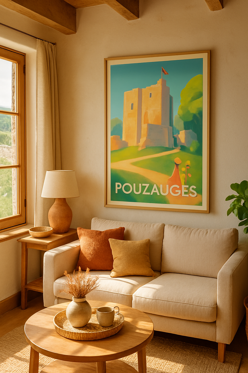 Vendée France Affiche de Pouzauges - Charme historique et douce promenade