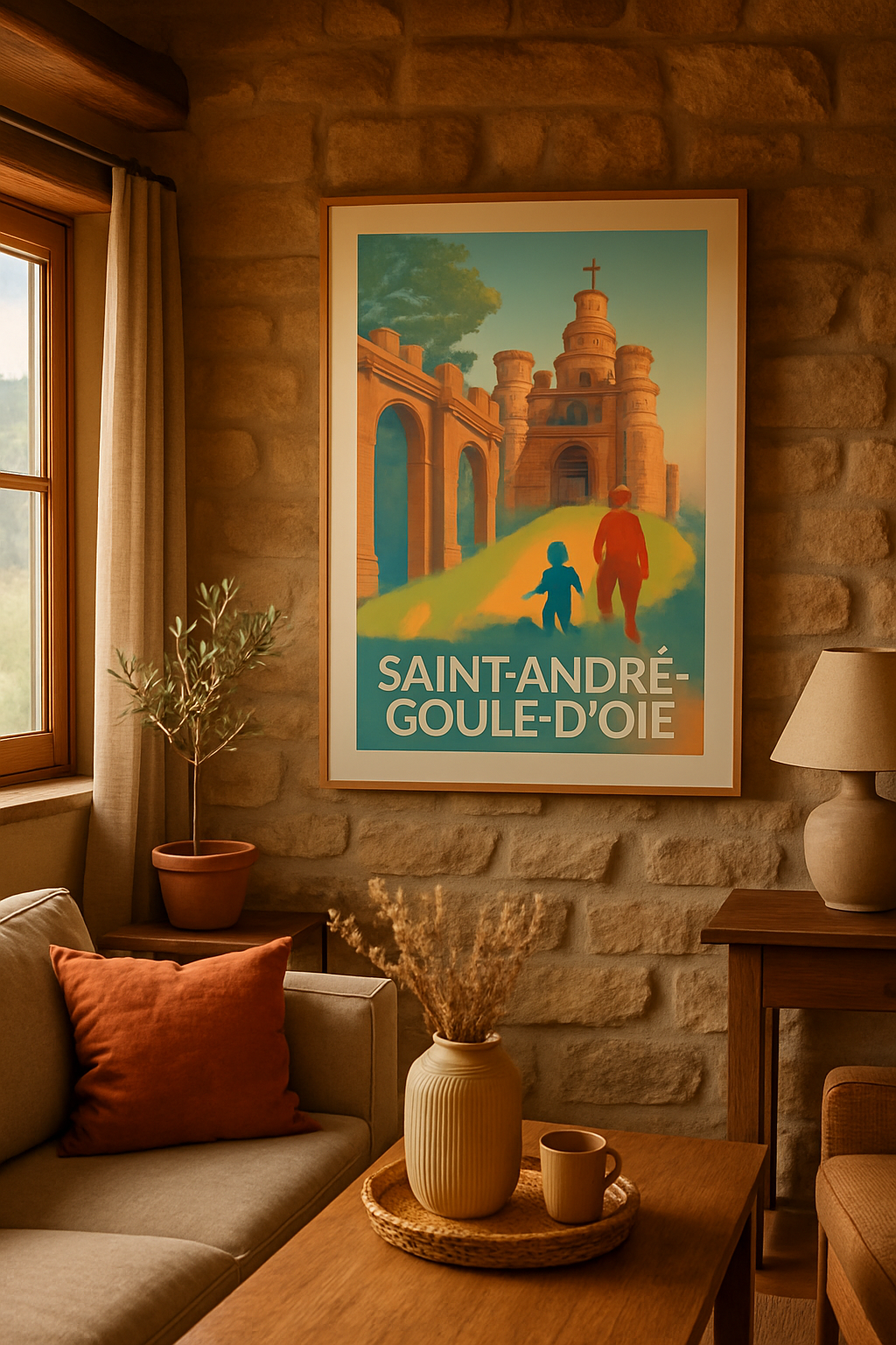 Vendée France Affiche de Saint-André-Goule-d'Oie - Voyage au cœur d'un château emblématique
