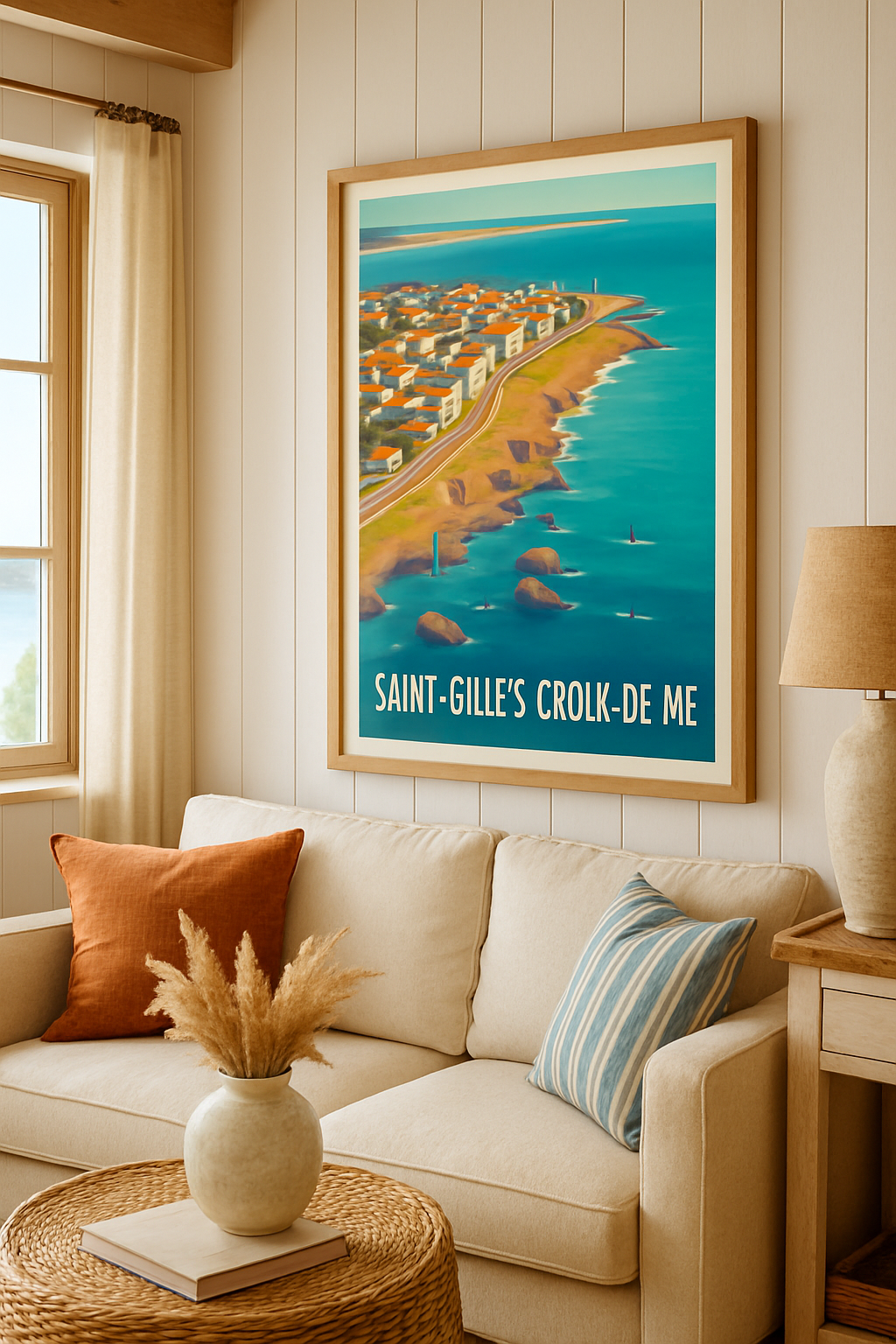 Vendée France Affiche de Saint-Gilles-Croix-de-Vie - Charme côtier et ambiance marine