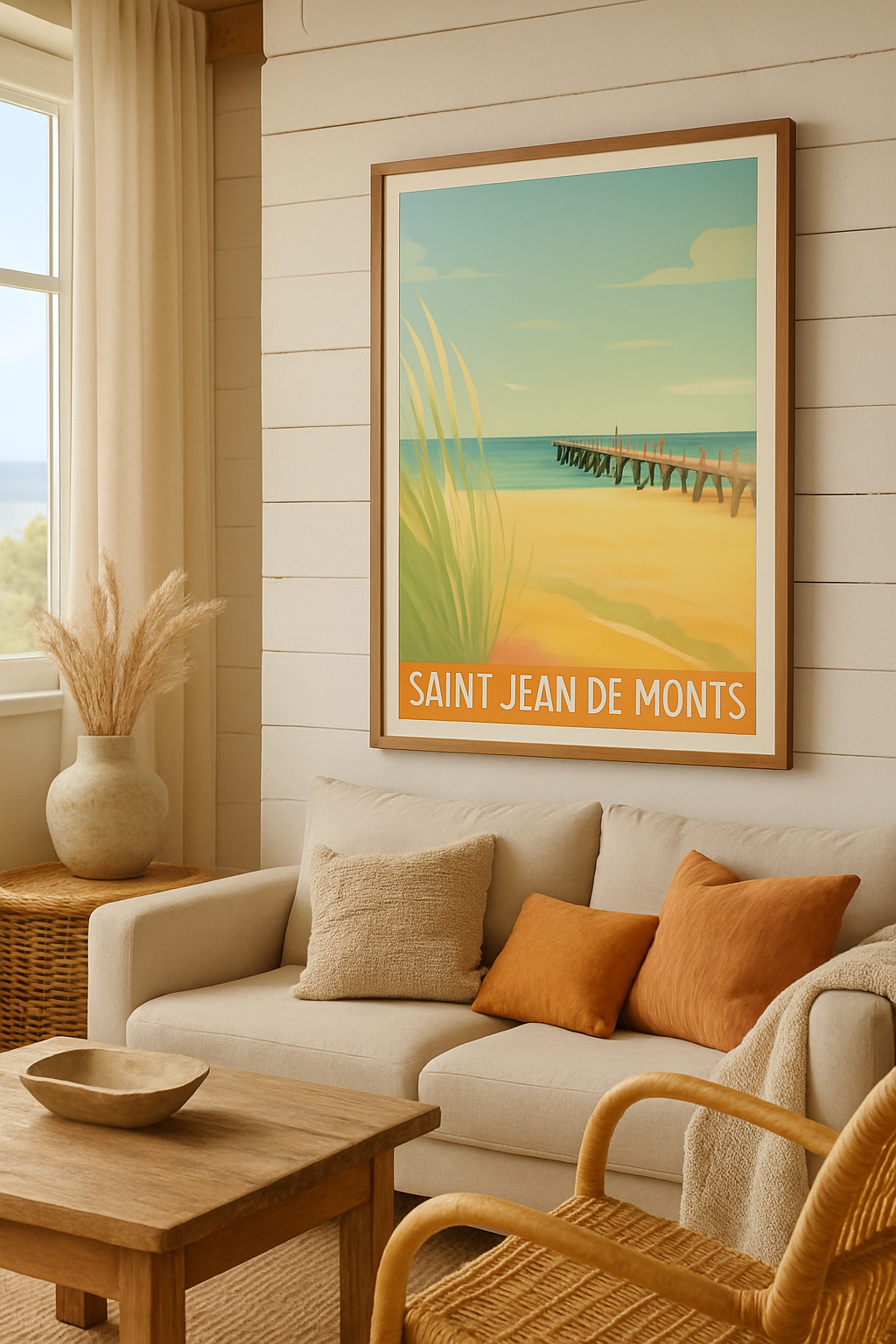 Affiche Saint-Jean-de-Monts — Évasion et douceur balnéaire · poster d'art de Saint-Jean-de-Monts