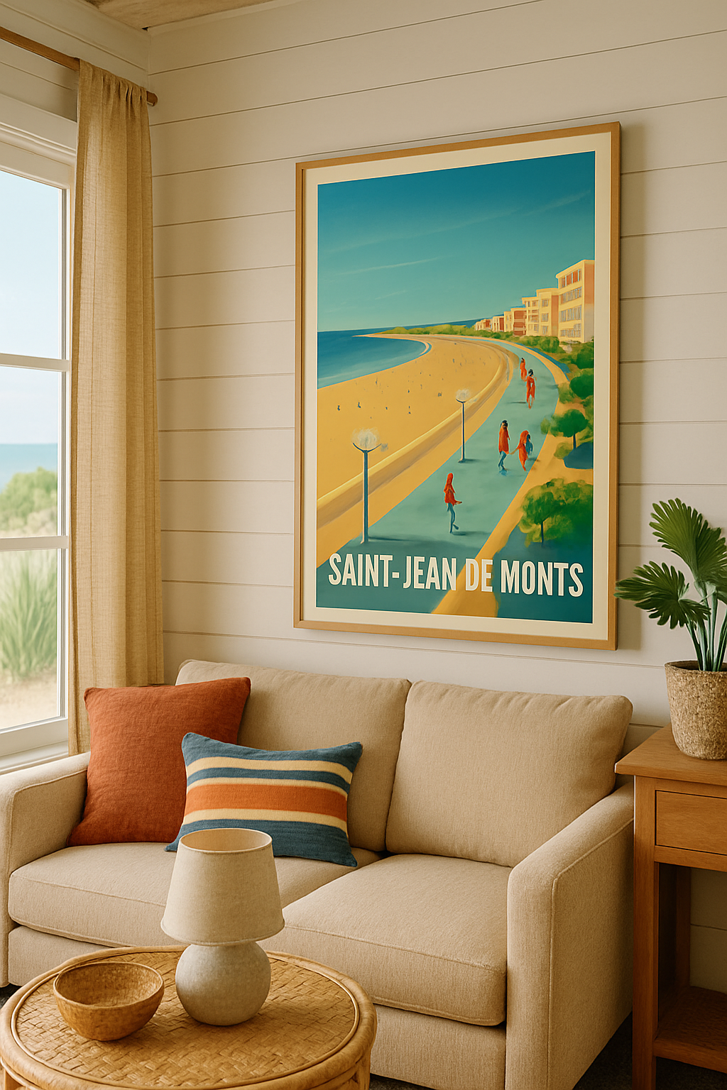 Affiche Saint-Jean-de-Monts — L'été en bord de mer · poster d'art de Saint-Jean-de-Monts