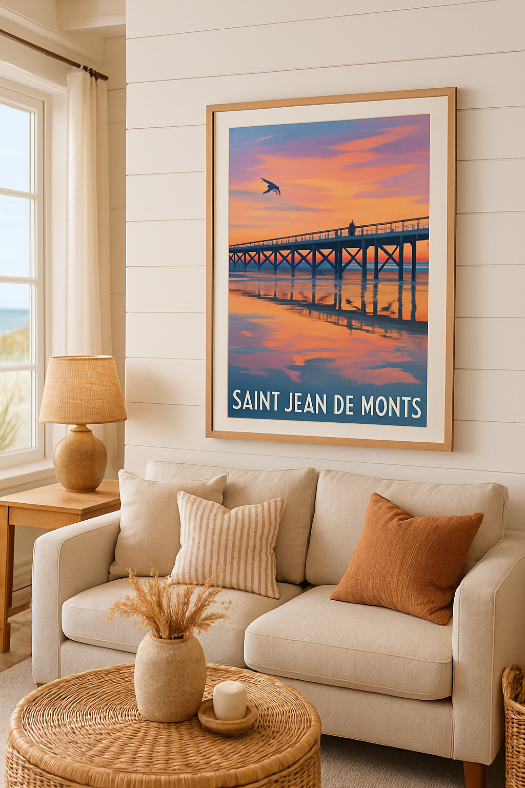 Vendée France Affiche de Saint-Jean-de-Monts - Sérénité au coucher du soleil
