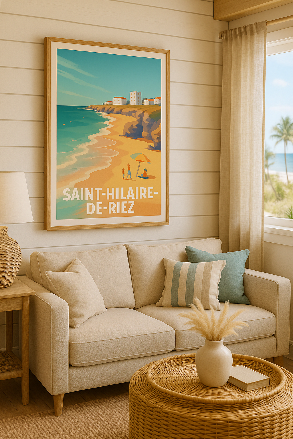 Vendée France Affiche Saint-Hilaire-de-Riez - Évasion et douceur de la côte vendéenne