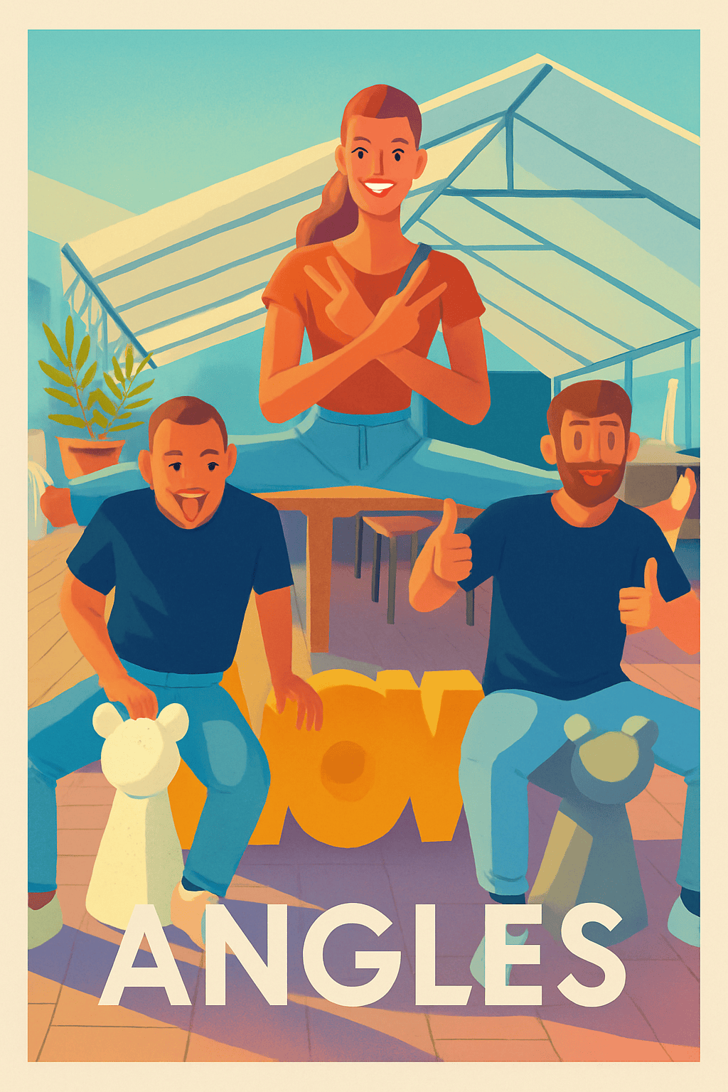 Vendée France Pas de Cadre / 20 × 30cm Affiche de Angles - Ambiance conviviale et ludique