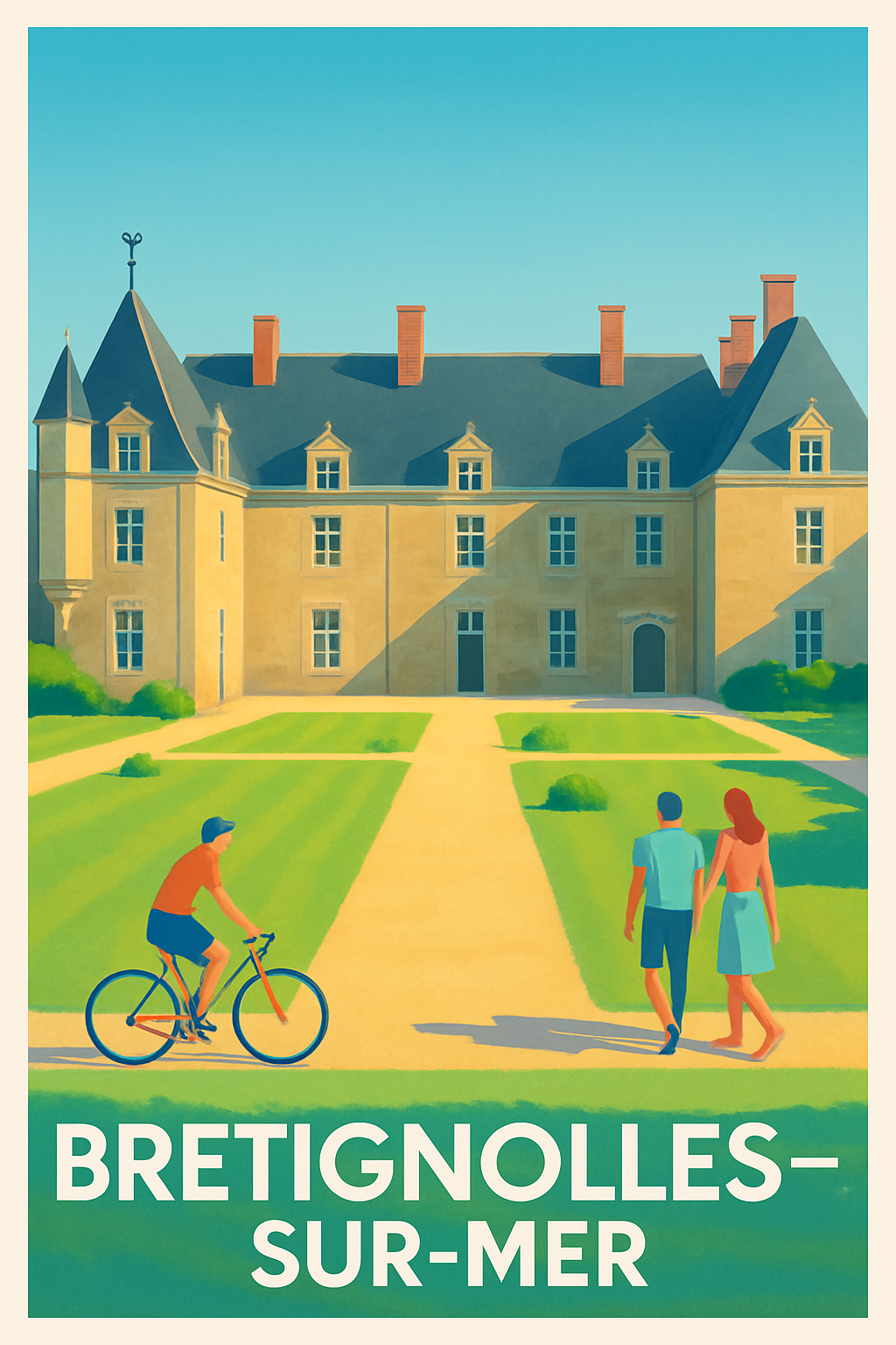 Vendée France Pas de Cadre / 20 × 30cm Affiche de Bretignolles-sur-Mer - Charme et Sérénité en Bord de Mer