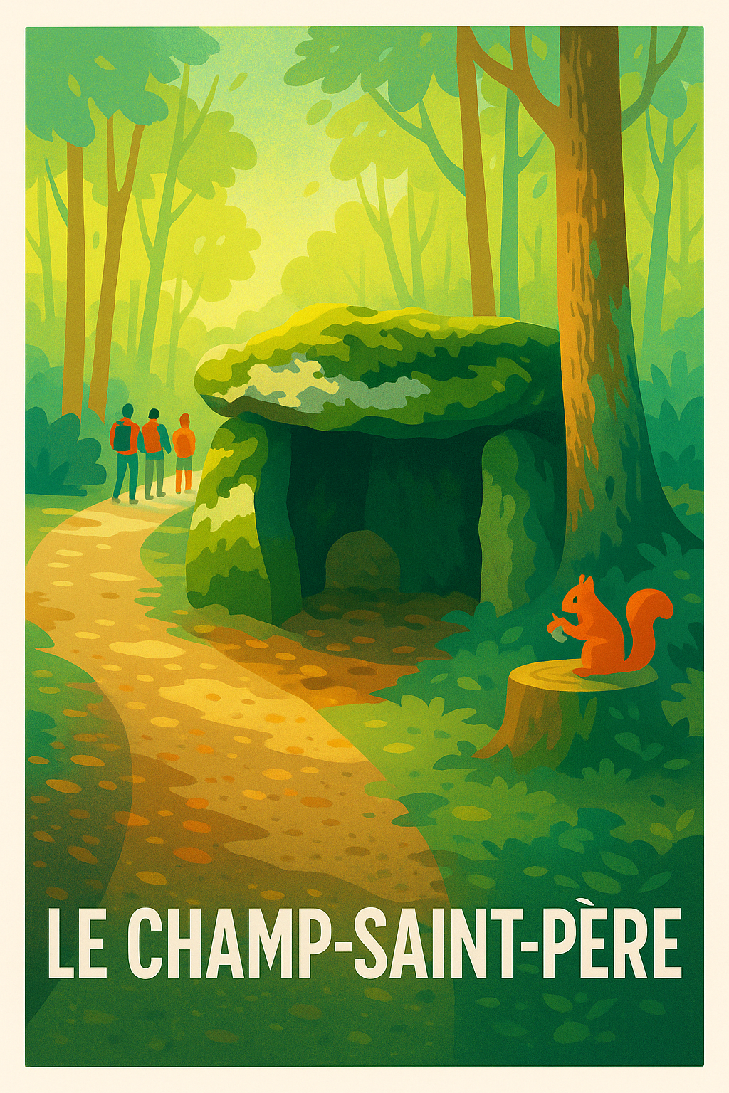Vendée France Pas de Cadre / 20 × 30cm Affiche de Le Champ-Saint-Père - Invitation au voyage au cœur de la nature