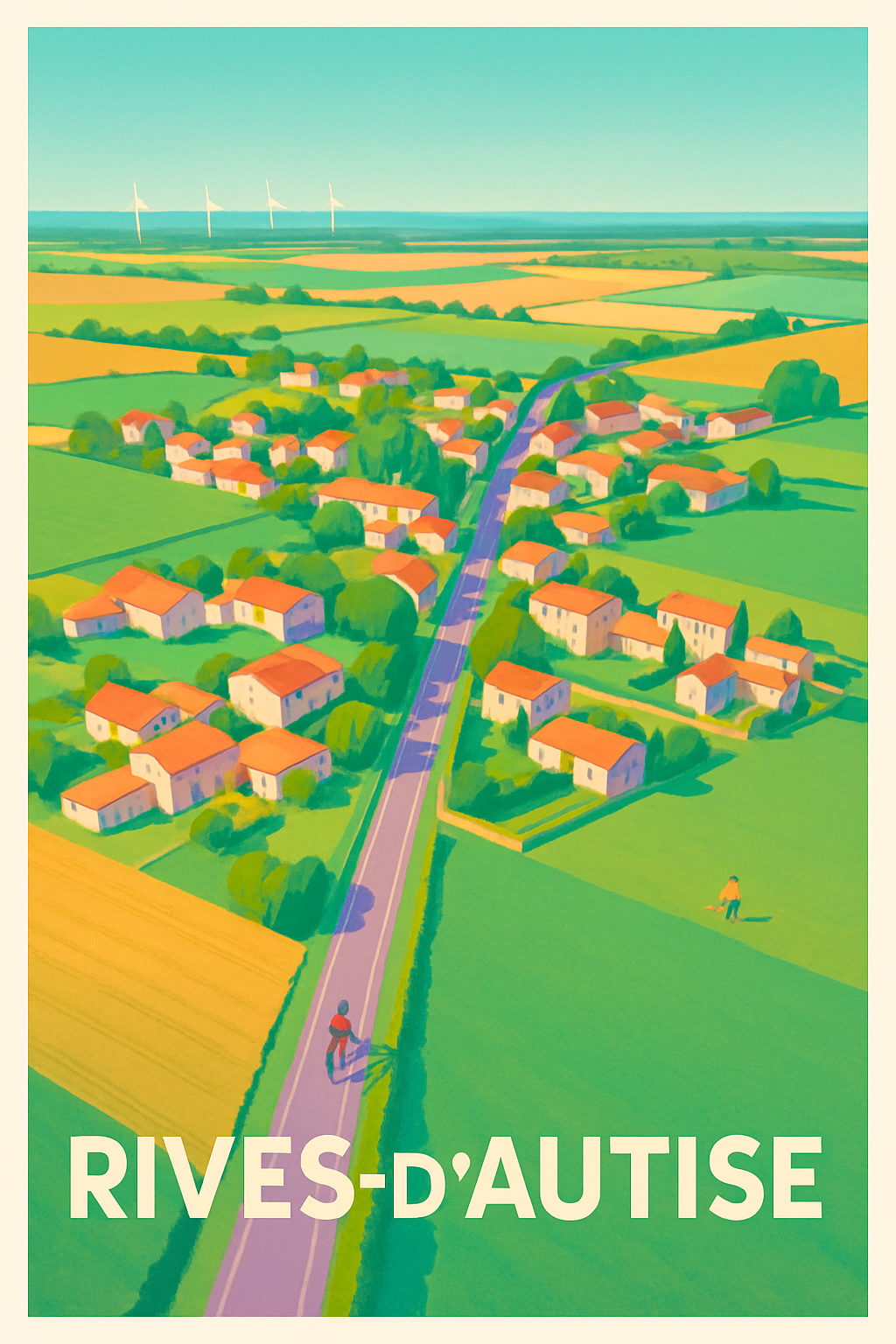 Vendée France Pas de Cadre / 20 × 30cm Affiche de Rives-d'Autise - L'évasion champêtre en poster