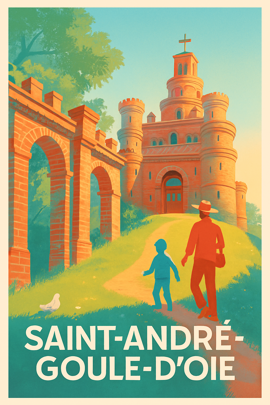 Affiche Saint-André-Goule-d'Oie — Voyage au cœur d'un château emblématique · poster d'art de Saint-André-Goule-d'Oie