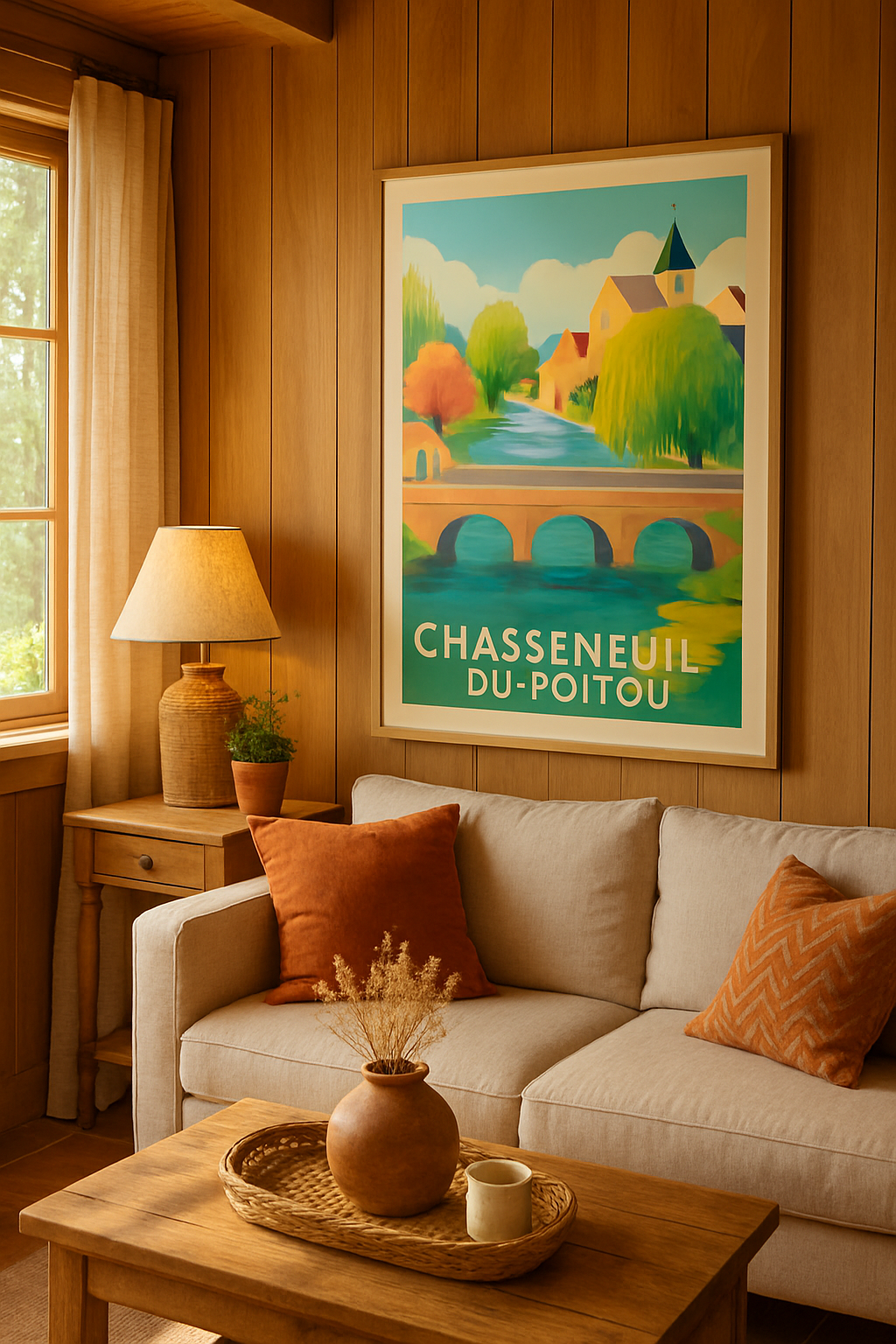 Vienne France Affiche de Chasseneuil-du-Poitou - Charme bucolique au fil de l'eau