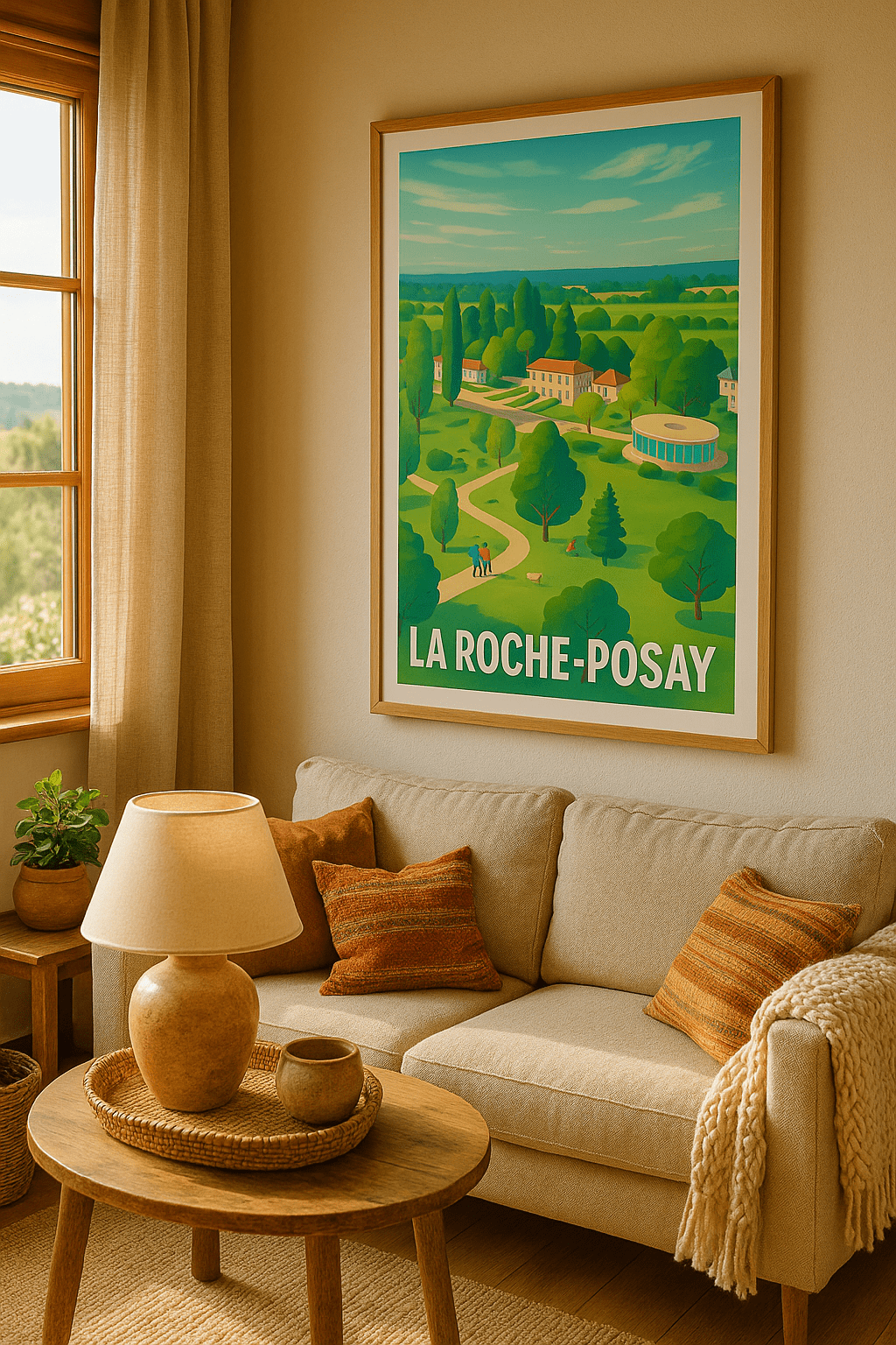 Affiche La Roche-Posay — Douceur et nature apaisante · poster d'art de La Roche-Posay