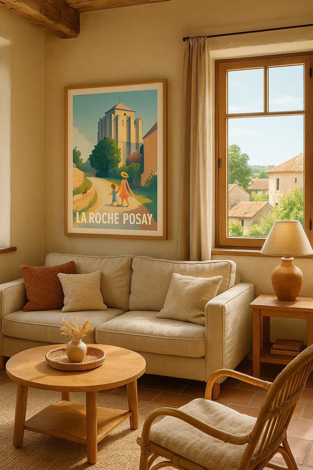 Affiche La Roche-Posay — Promenade au cœur de la douceur · poster d'art de La Roche-Posay