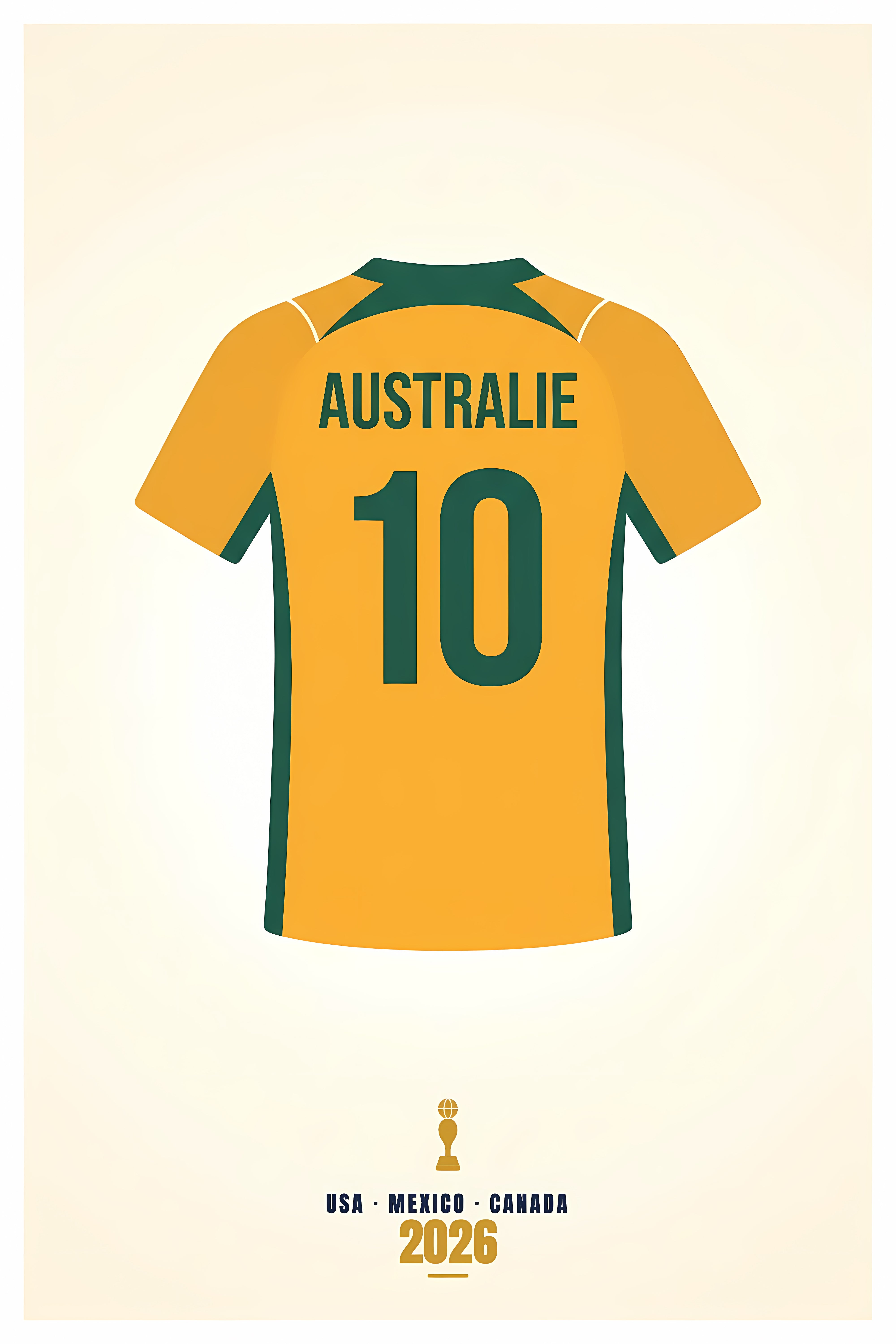 Affiche d'Australie, maillot de football | Afich