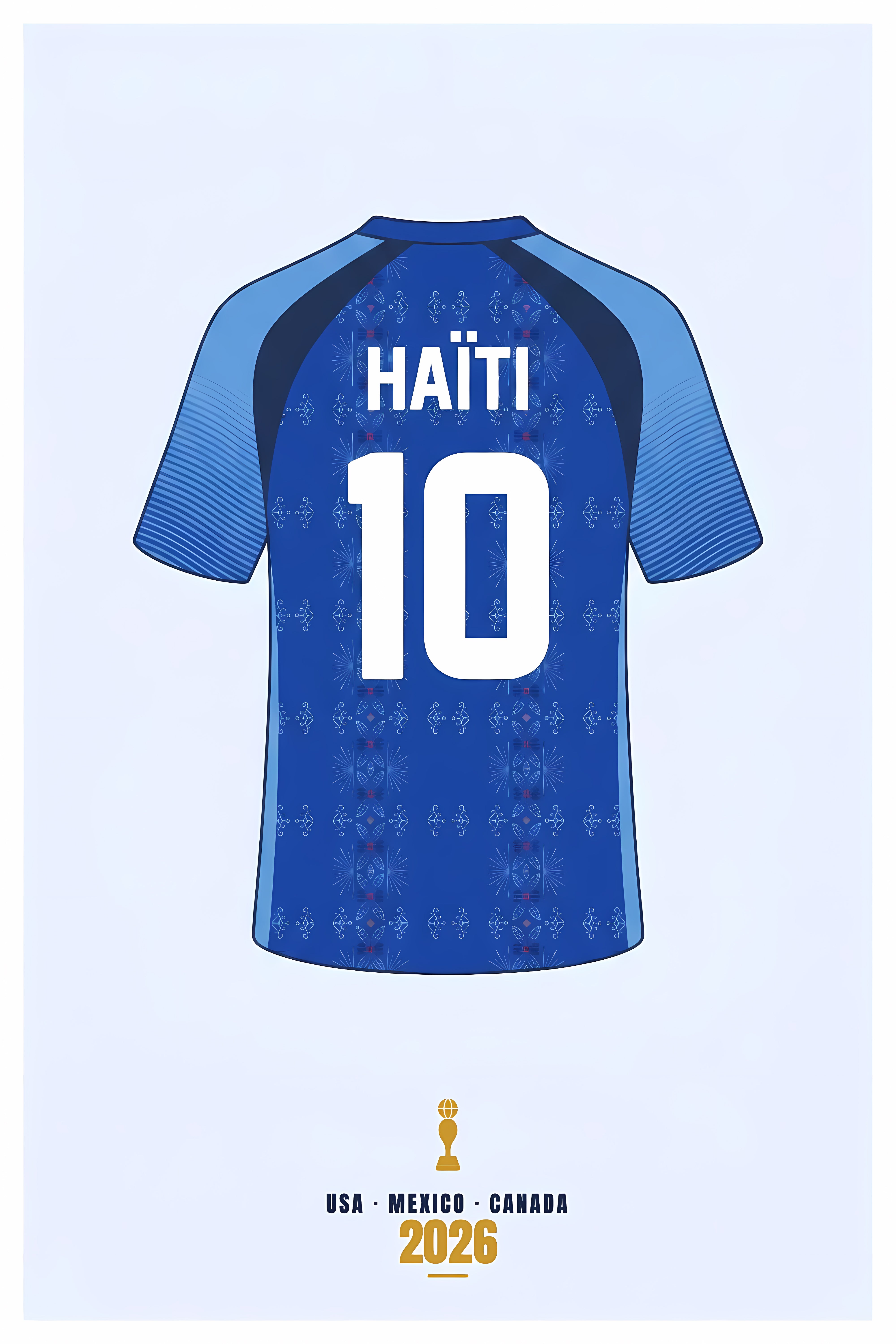 Poster d'Haïti, maillot de football décoratif