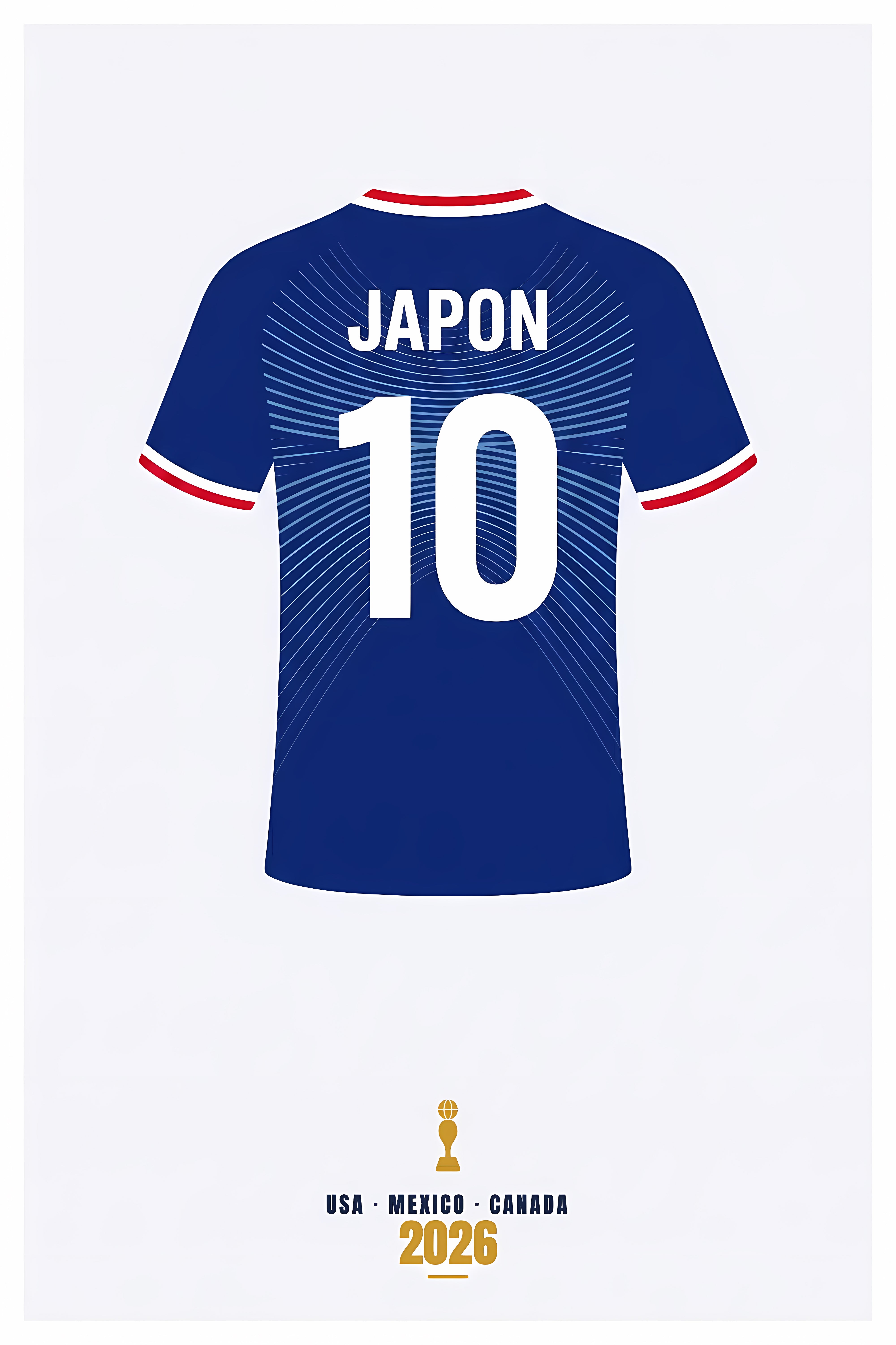 Affiche du Japon, maillot de football bleu | Afich