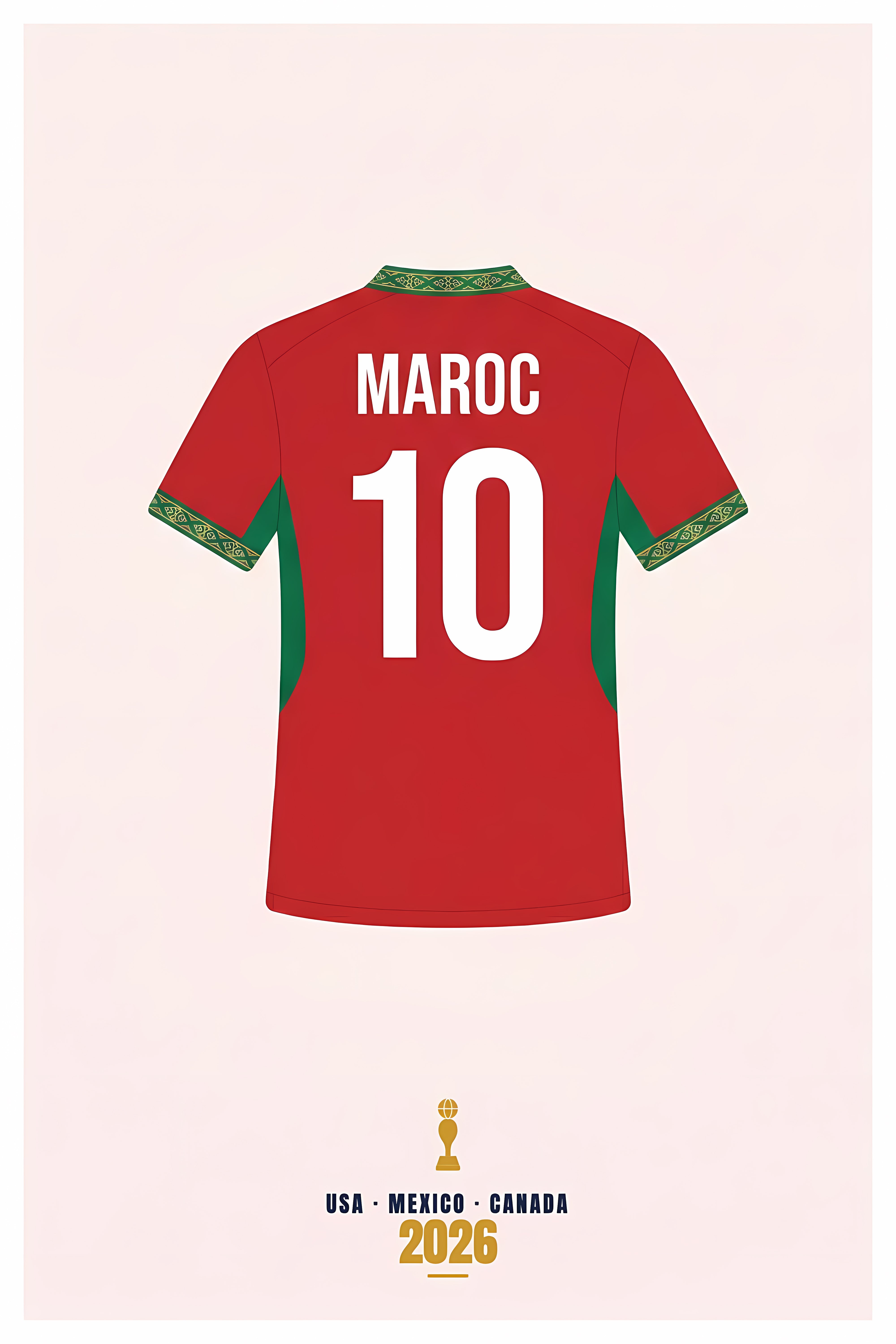 Affiche du Maroc, maillot de l'équipe nationale | Afich