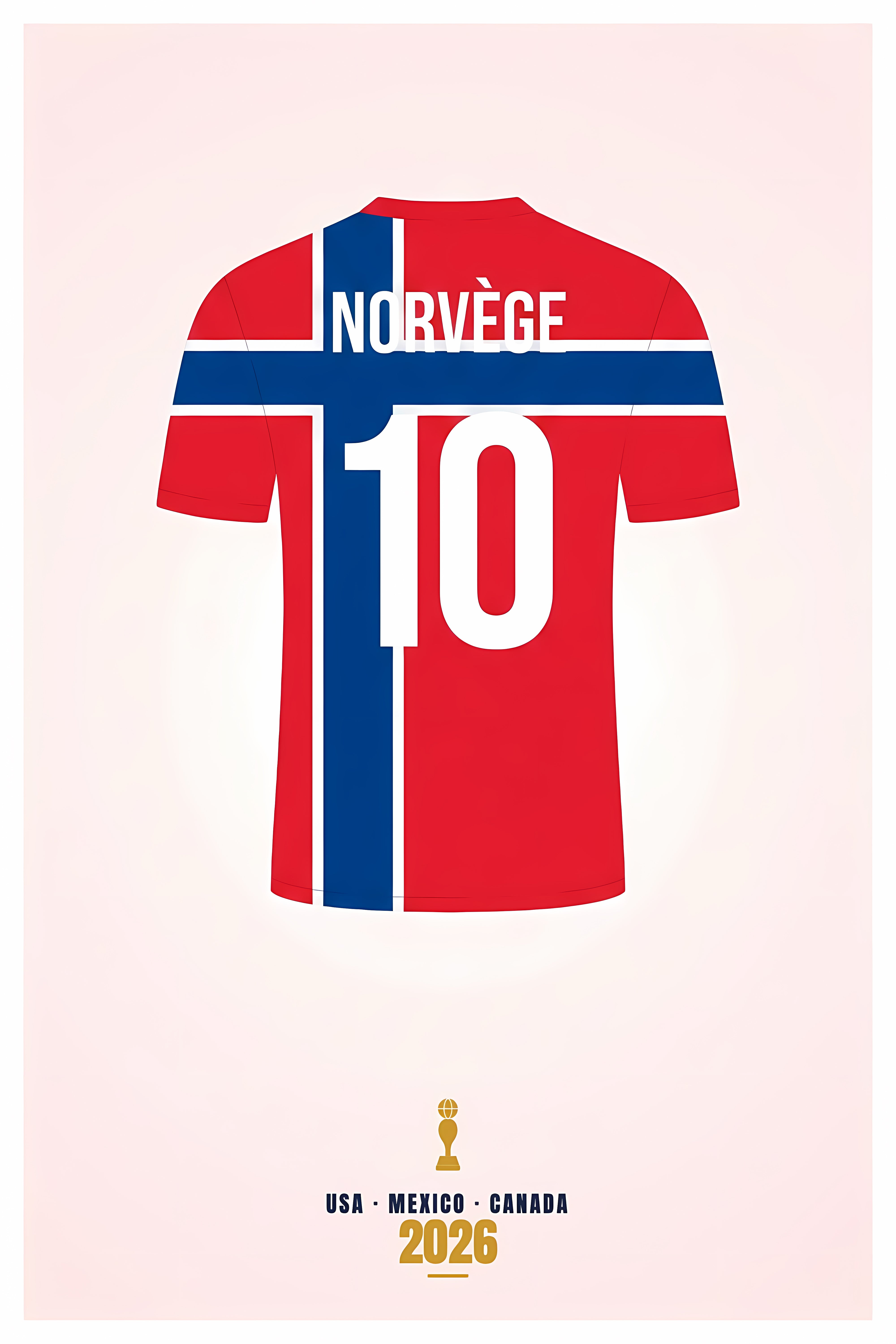 Affiche de Norvège, maillot de foot rétro | Afich