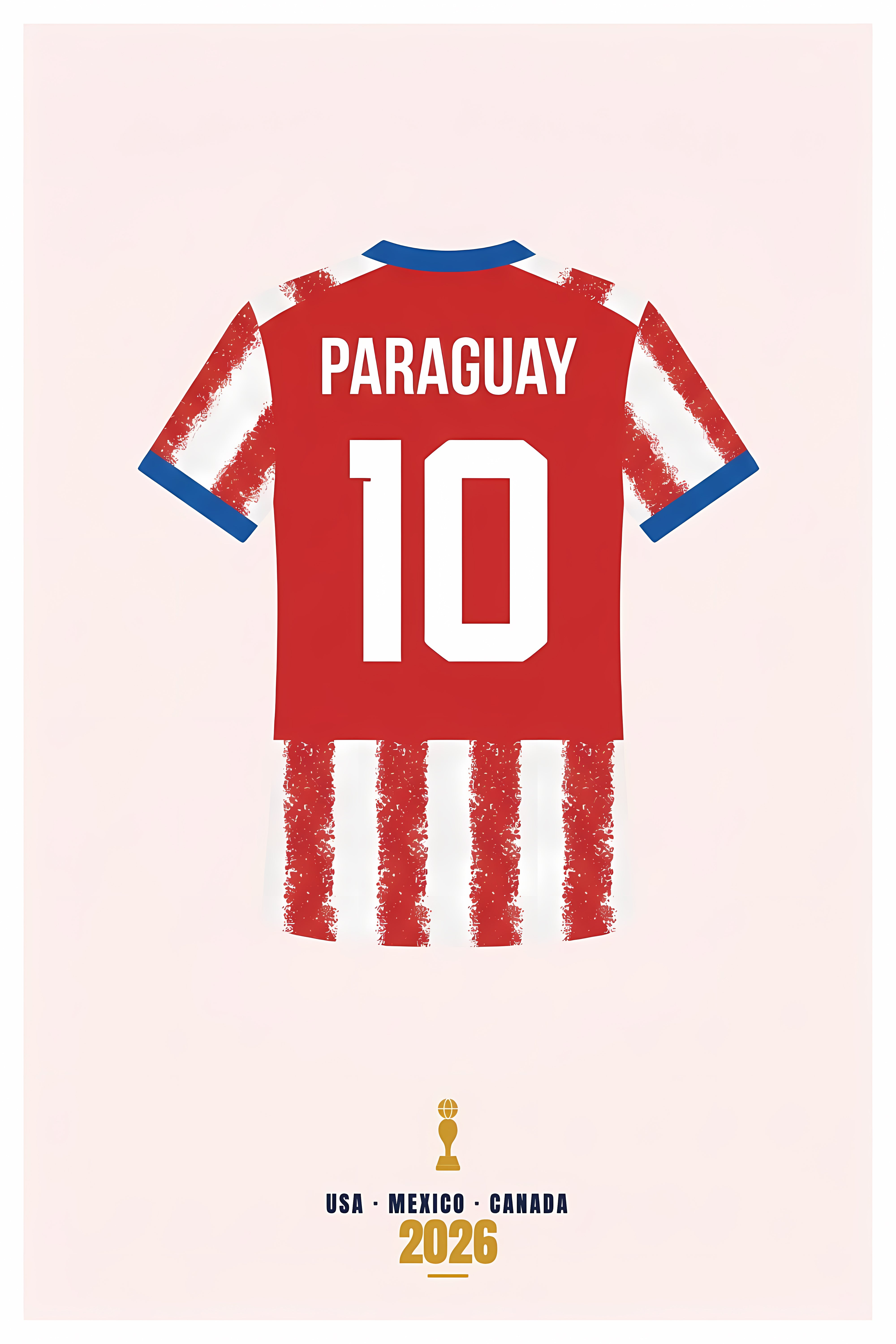 Affiche du Paraguay, poster maillot 2026