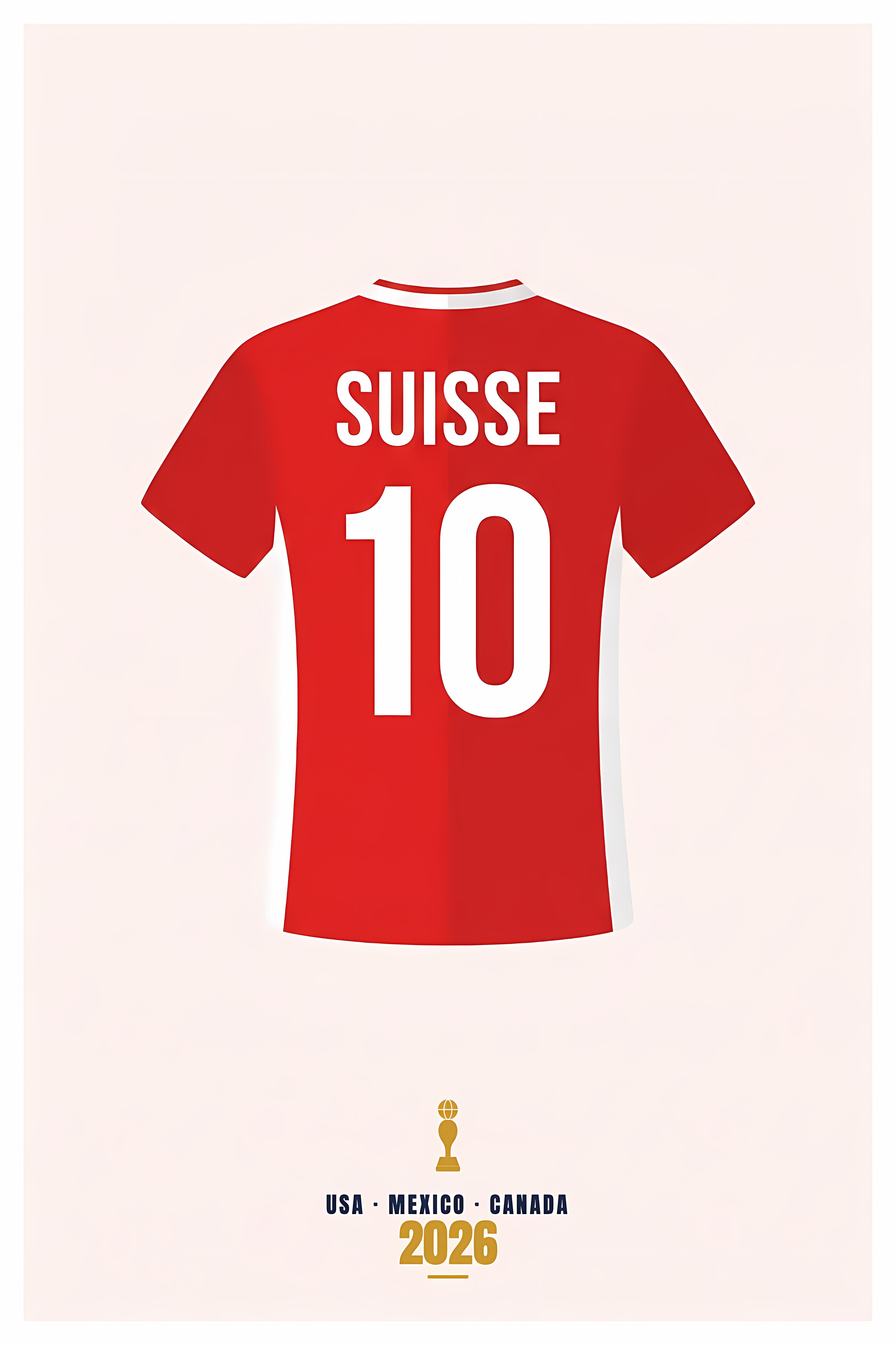 Affiche de la Suisse, poster maillot numéro 10