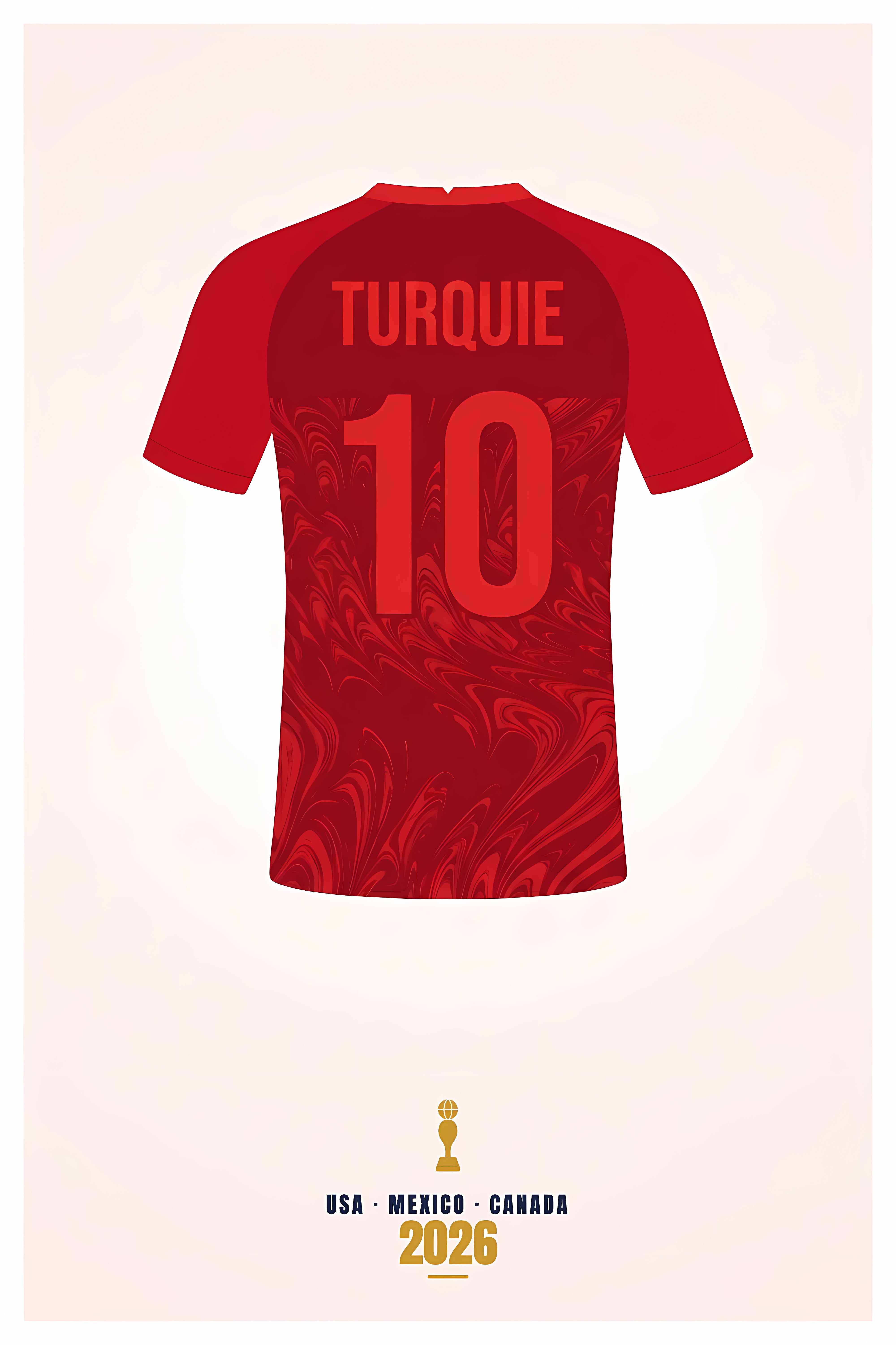 Affiche de la Turquie, maillot de football | Afich