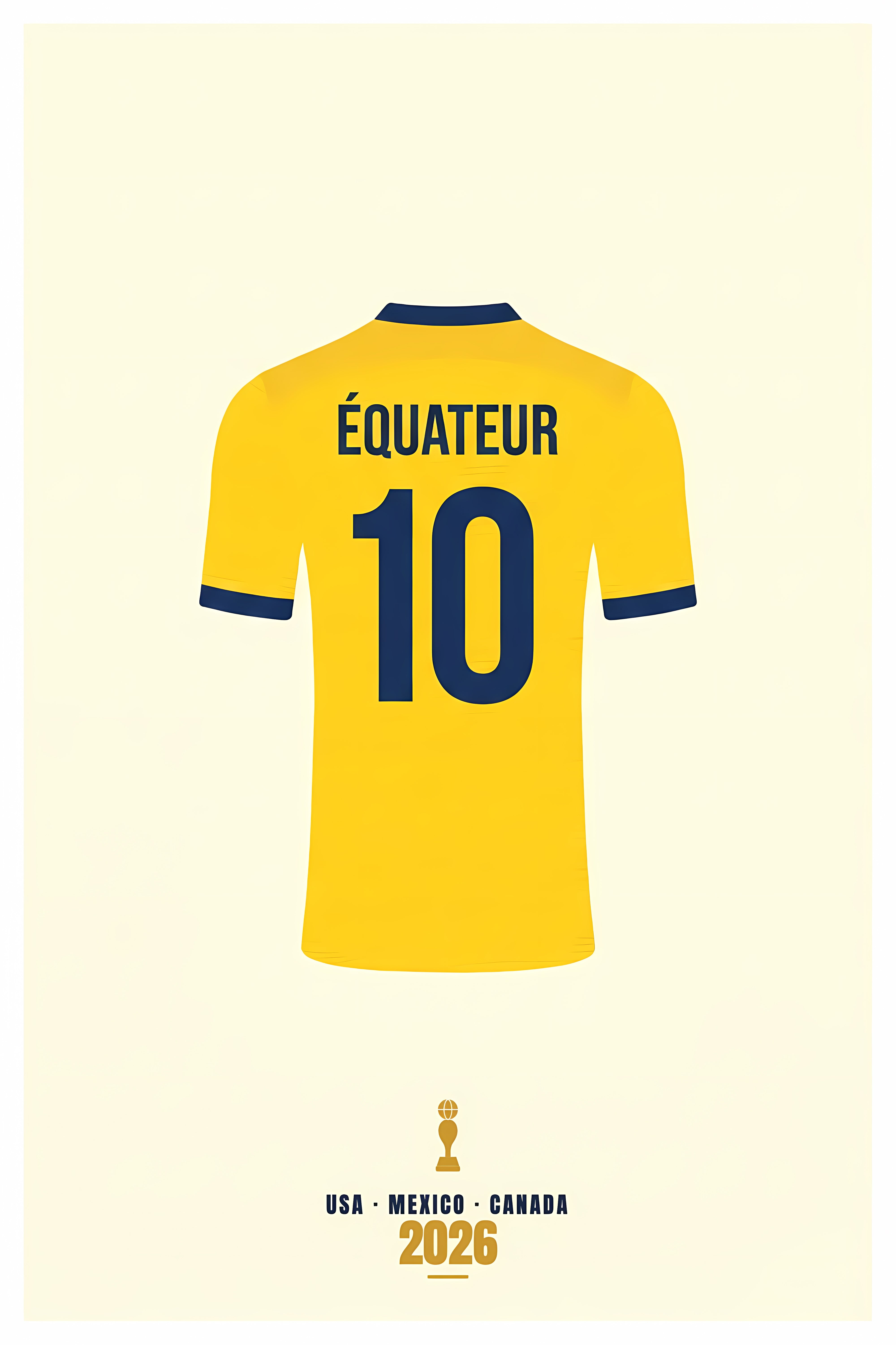 Affiche Équateur, maillot jaune et bleu | Afich
