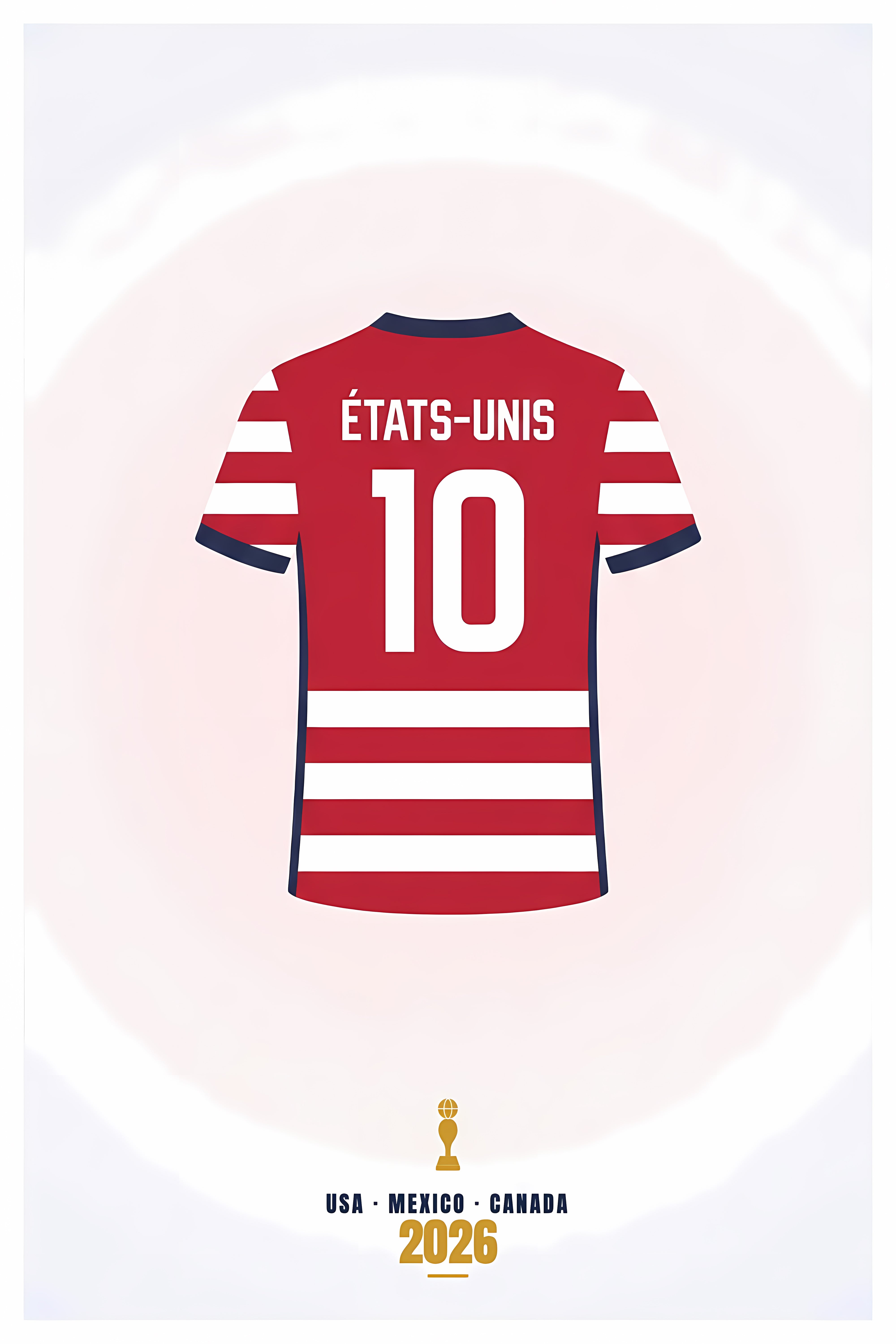 Affiche des États-Unis, poster football rayé | Afich