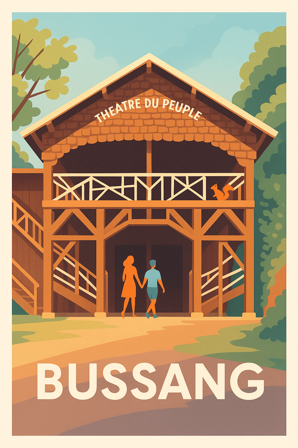 Vosges France Affiche de Bussang - Charme authentique du Théâtre du Peuple