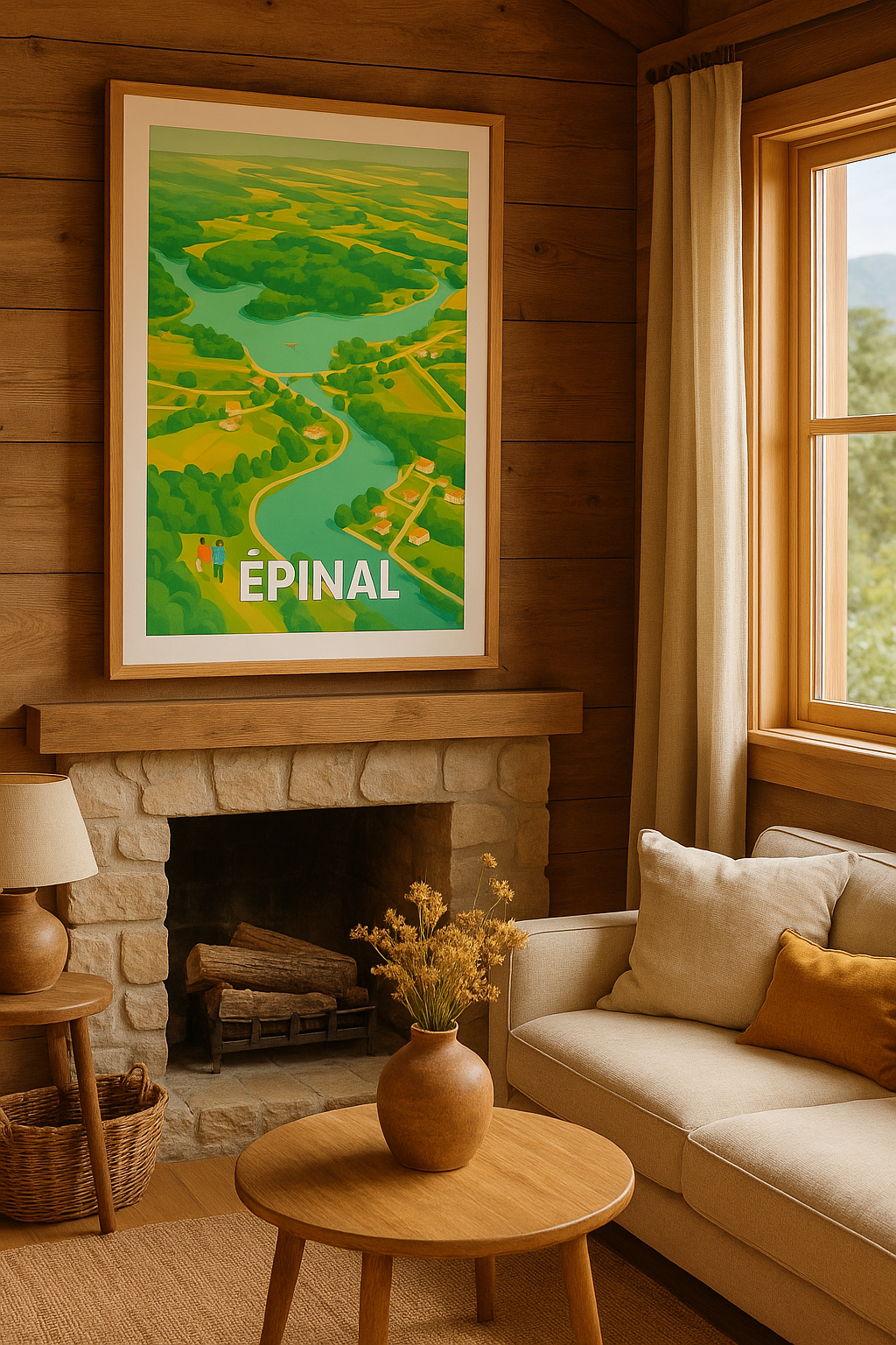 Vosges France Affiche de Épinal - Évasion bucolique au cœur des Vosges