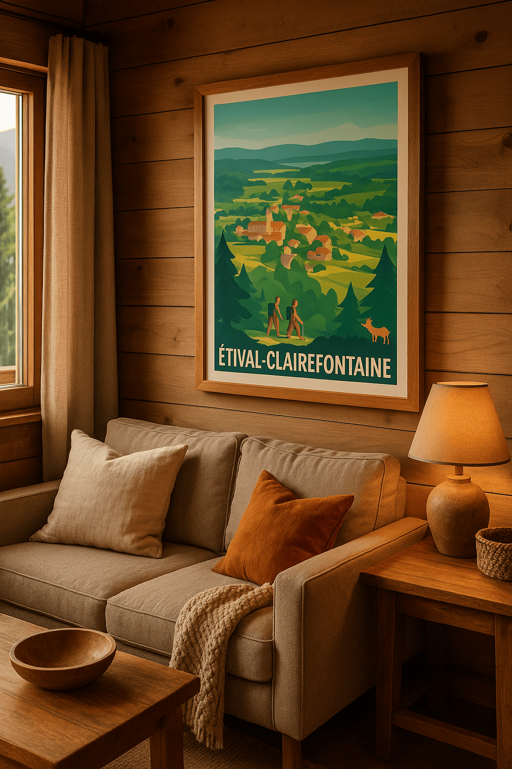 Vosges France Affiche de Étival-Clairefontaine - Évasion nature et randonnée
