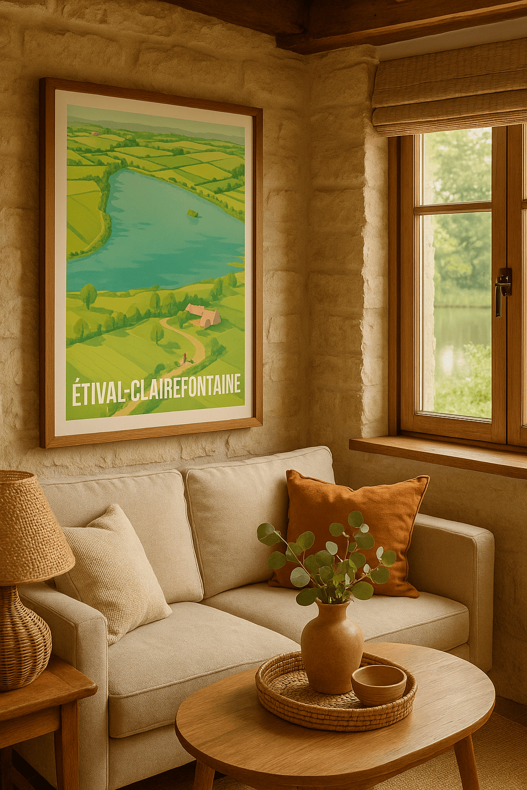Vosges France Affiche de Étival-Clairefontaine - Havre de verdure et sérénité