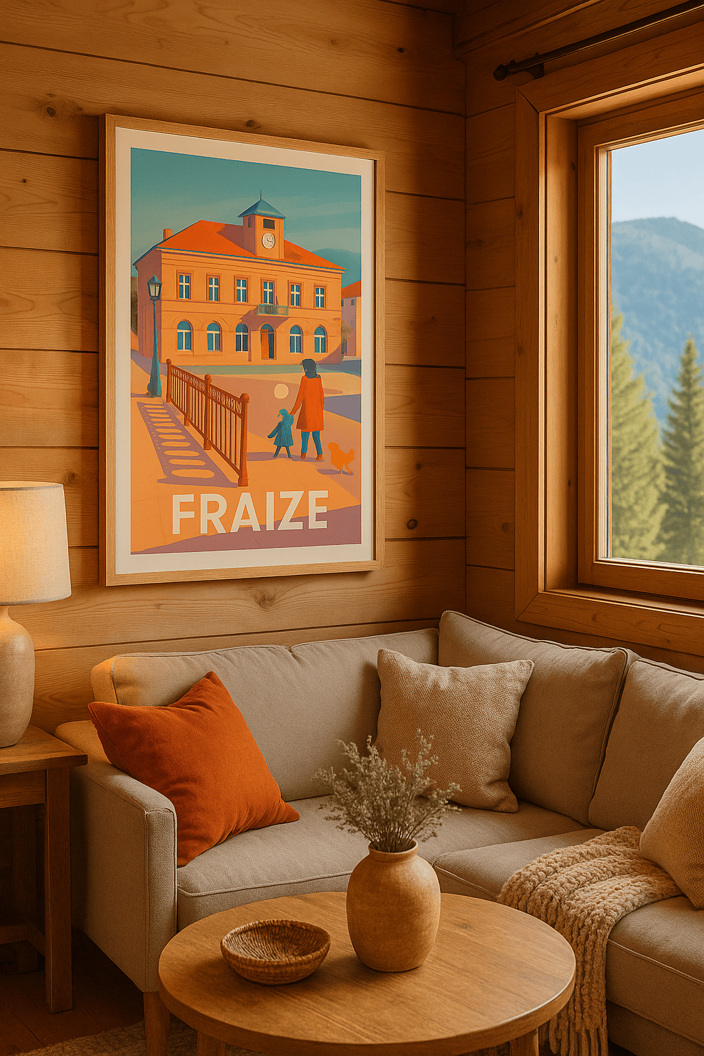Vosges France Affiche de Fraize - Douceur et charme d'une ville paisible