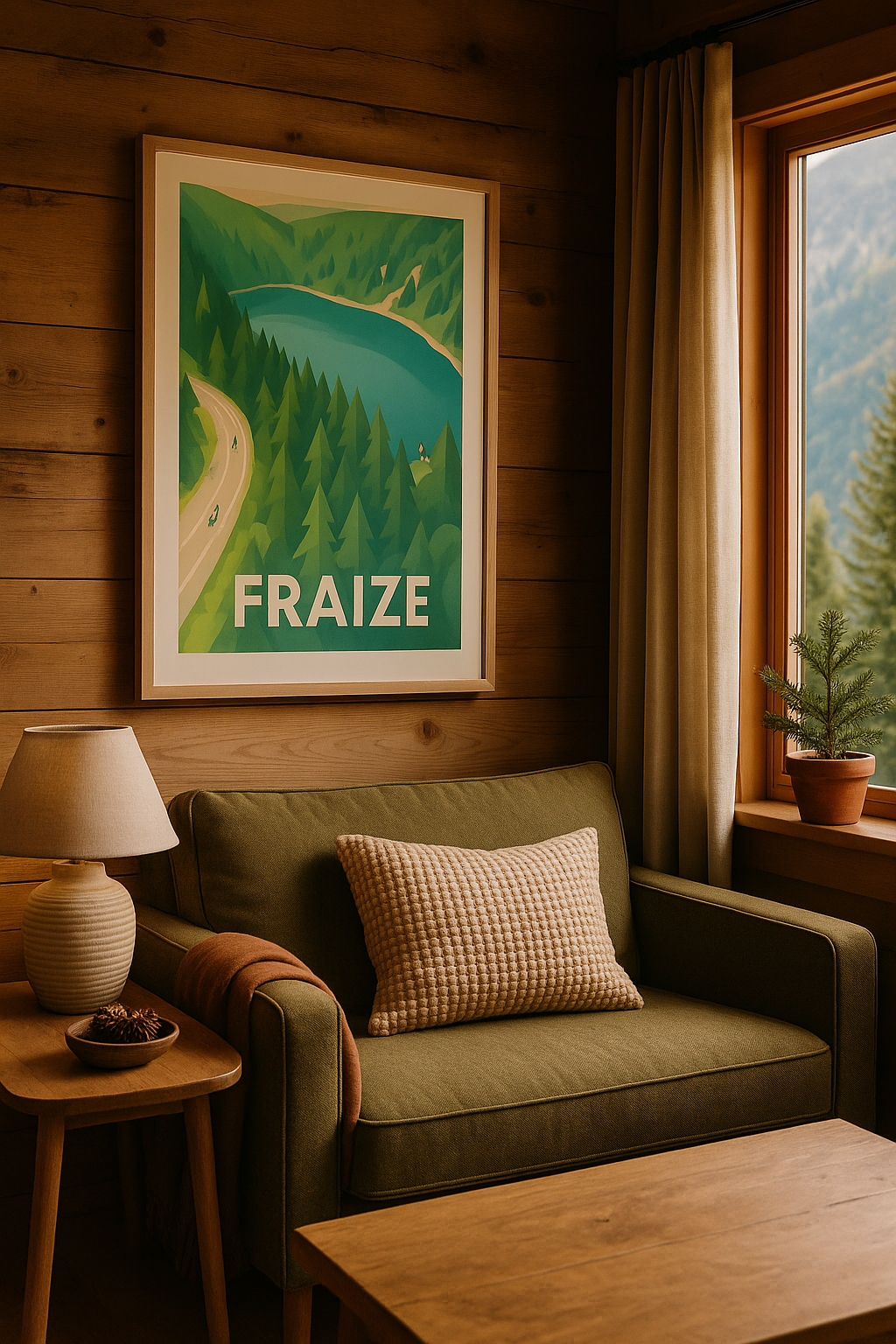 Vosges France Affiche de Fraize - Évasion Nature au Cœur des Forêts