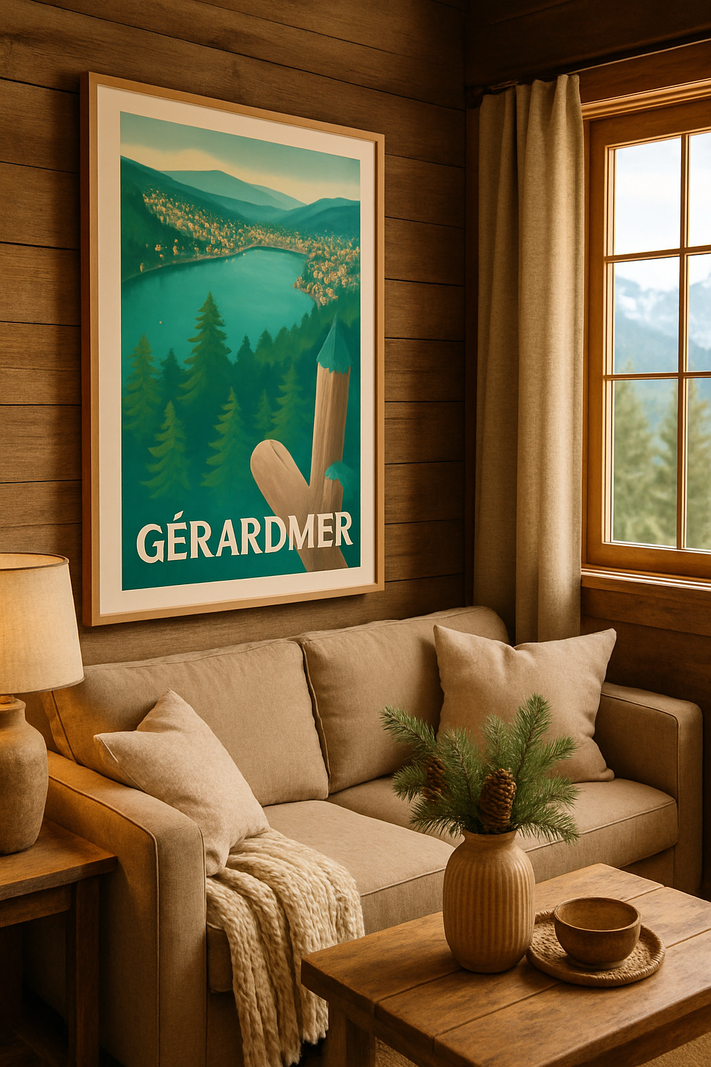 Vosges France Affiche de Gérardmer - Évasion nature au bord du lac