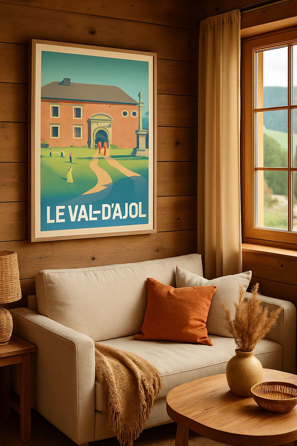 Vosges France Affiche de Le Val-d'Ajol - Tranquillité et patrimoine en Lorraine