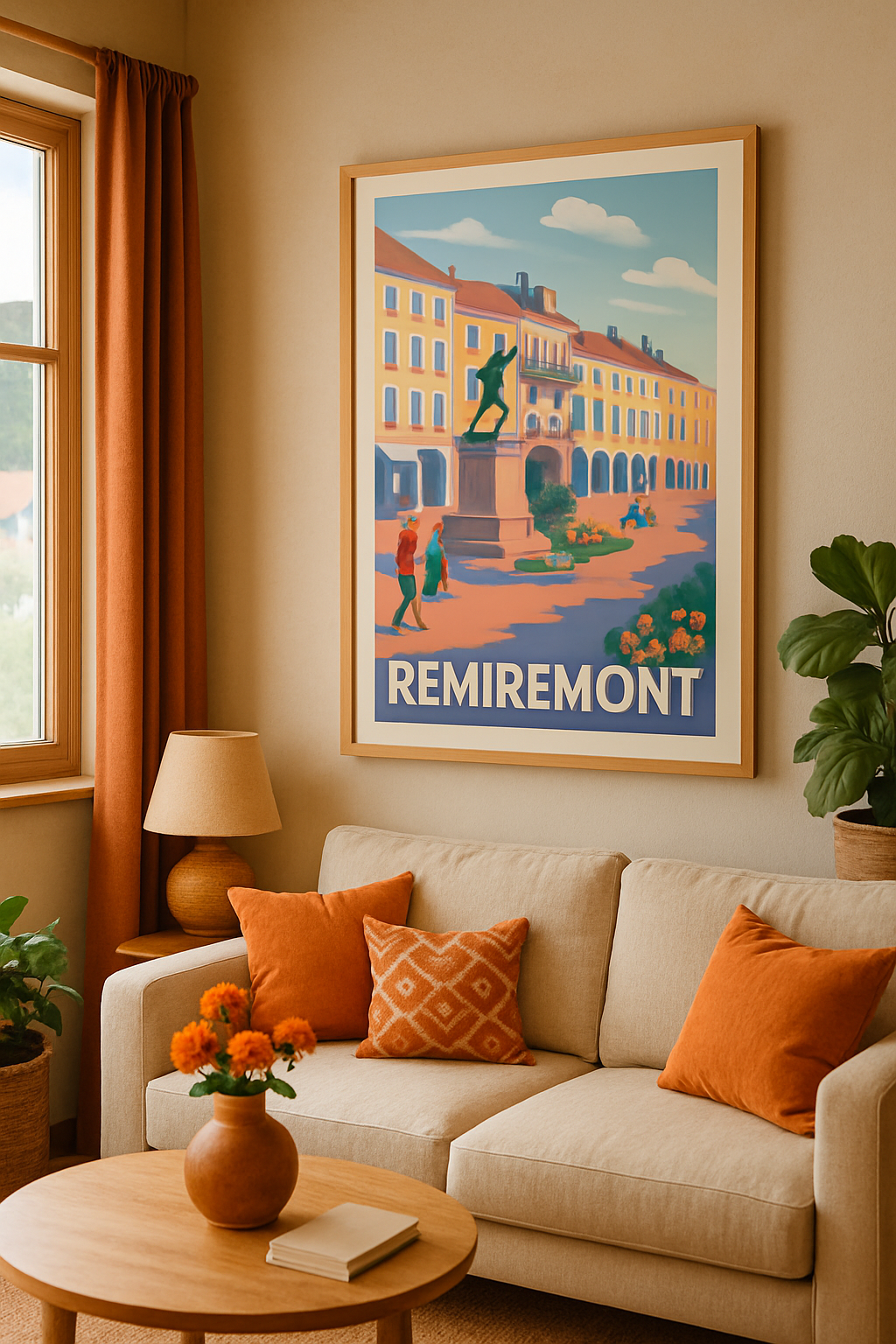 Affiche Remiremont — Charme et douceur en pleine ville · poster d'art de Remiremont