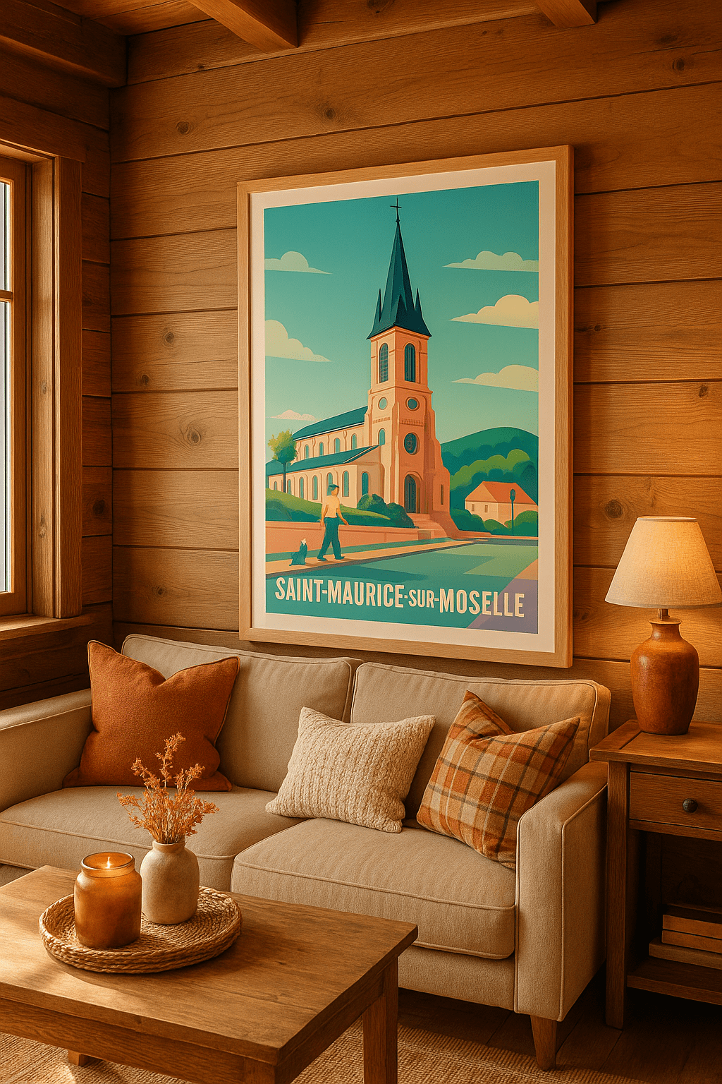 Affiche Saint-Maurice-sur-Moselle — Charme et sérénité d'un village authentique · poster d'art de Saint-Maurice-sur-Moselle