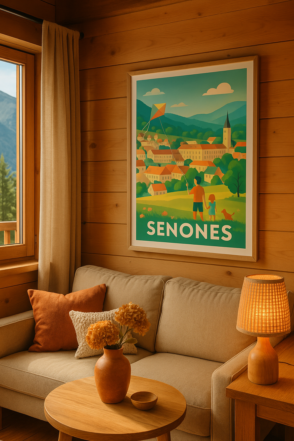 Affiche Senones — Douceur de vivre au cœur des Vosges · poster d'art de Senones