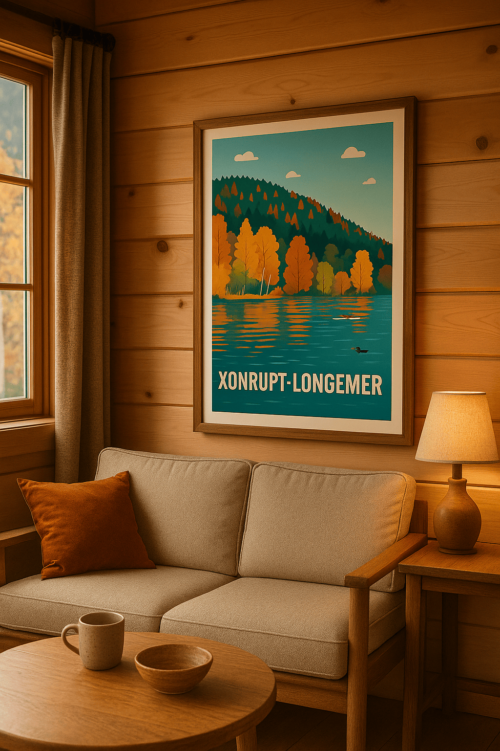 Vosges France Affiche de Xonrupt-Longemer - Nature et sérénité au fil de l'eau