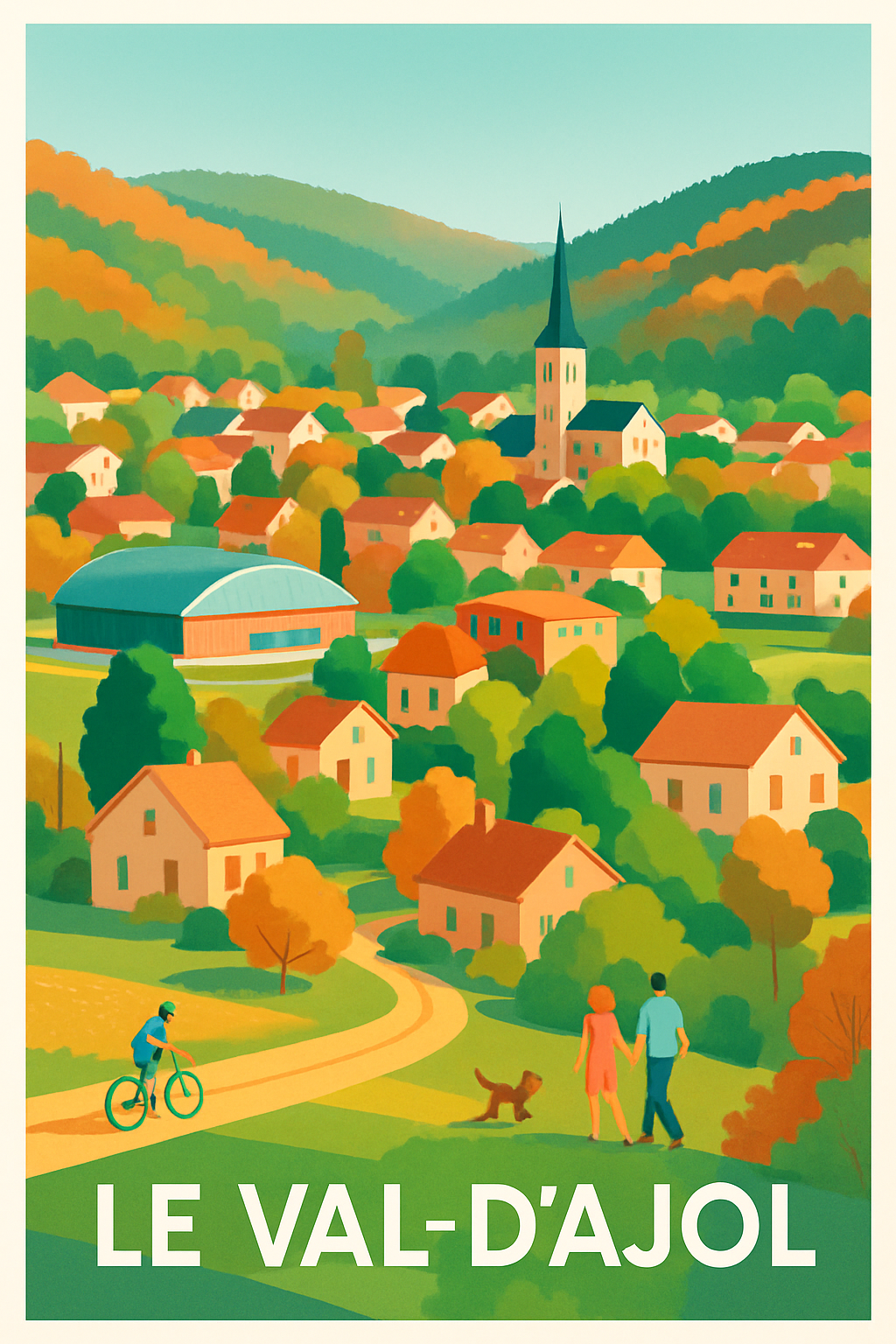 Affiche Le Val-d'Ajol — Charme bucolique au cœur des Vosges · poster d'art de Le Val-d'Ajol
